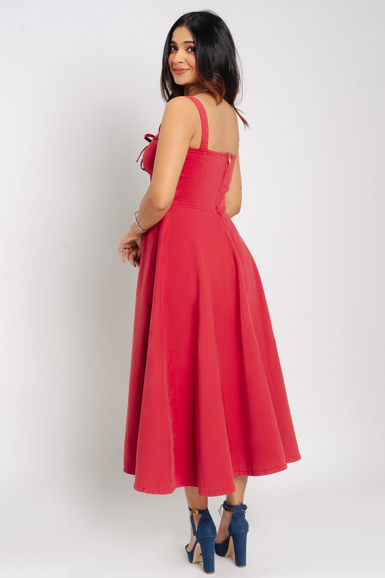 Princess Treatment Red Women's Long Fit and Flare Dress