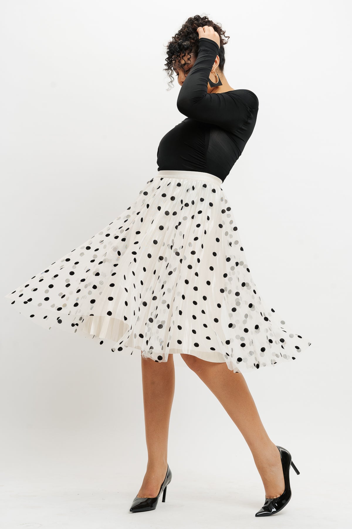 Polka dot skirt and top best sale