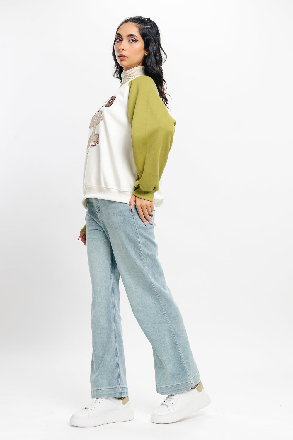 White Garfield Oversized Sweatshirt