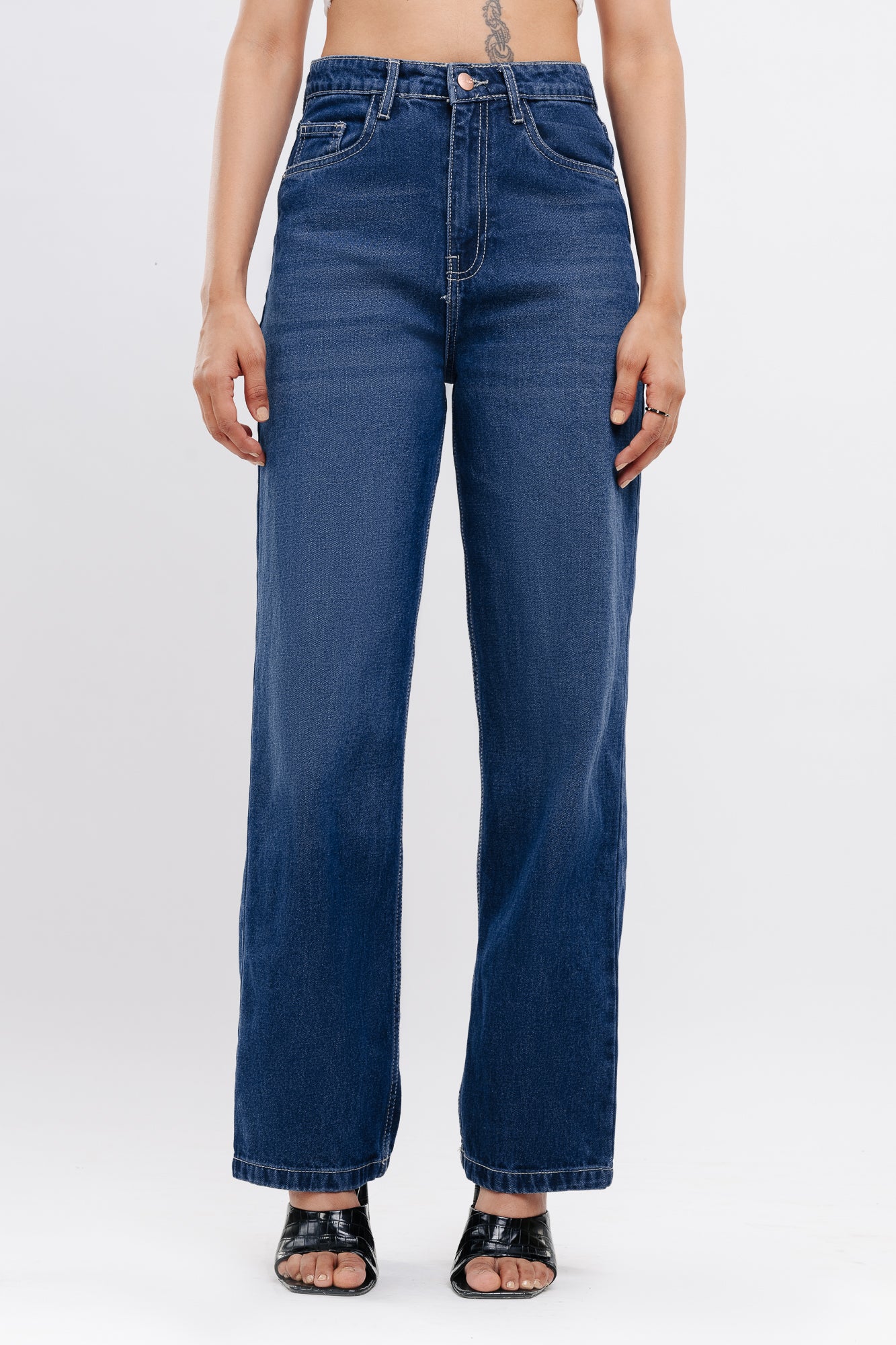 Basic Blue Women's Straight Jeans