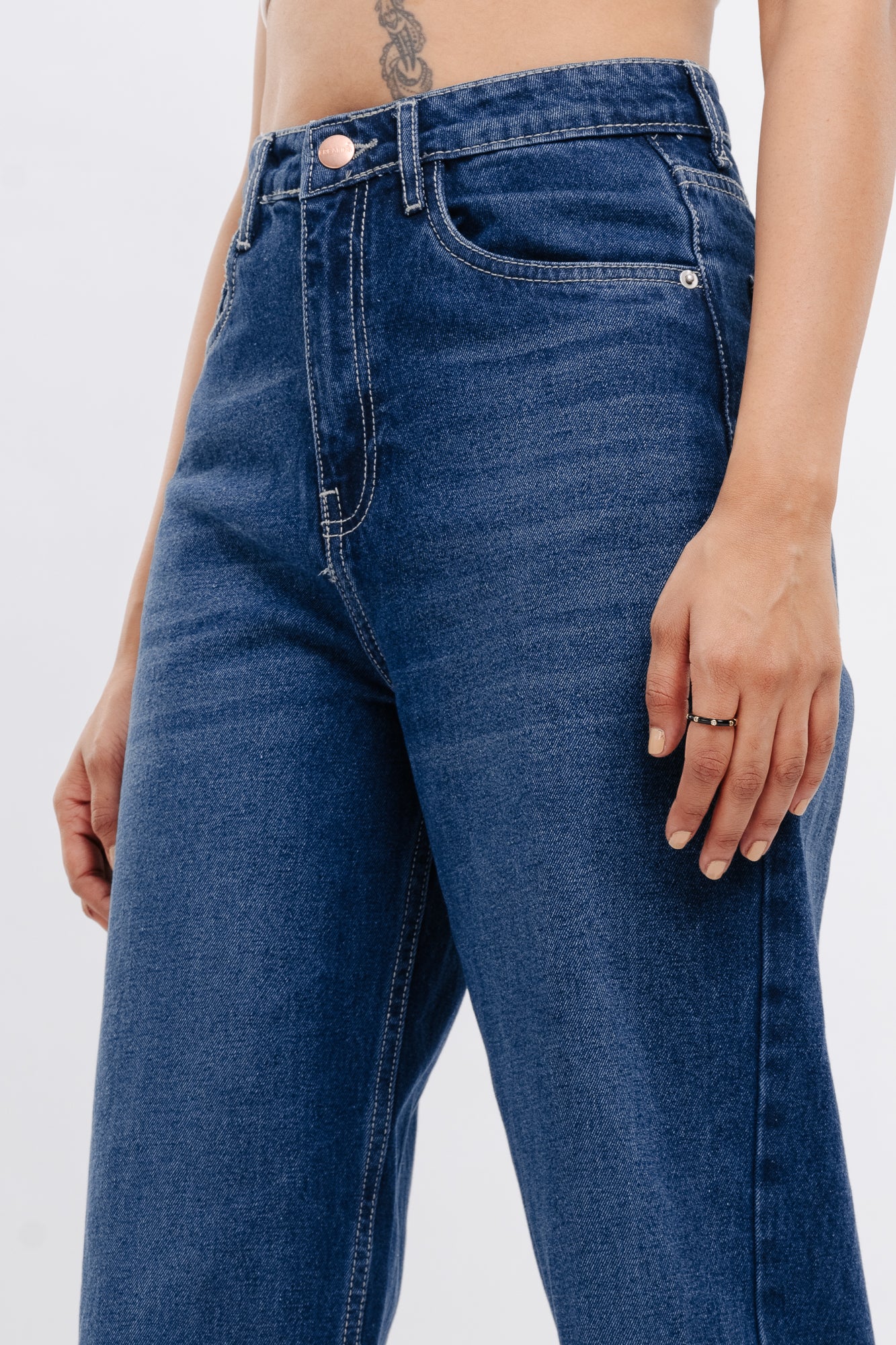 Basic Blue Women's Straight Jeans