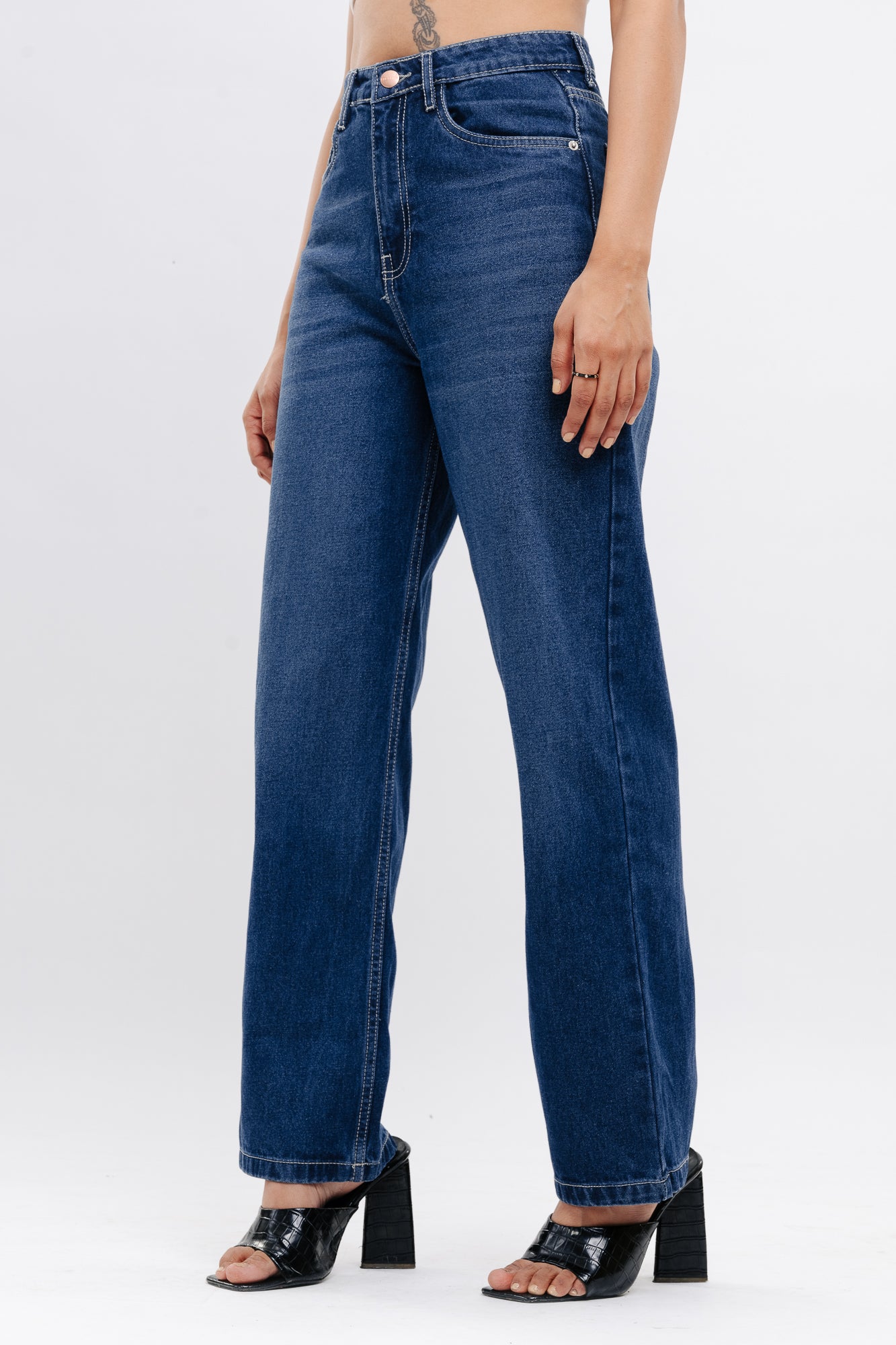 Basic Blue Women's Straight Jeans