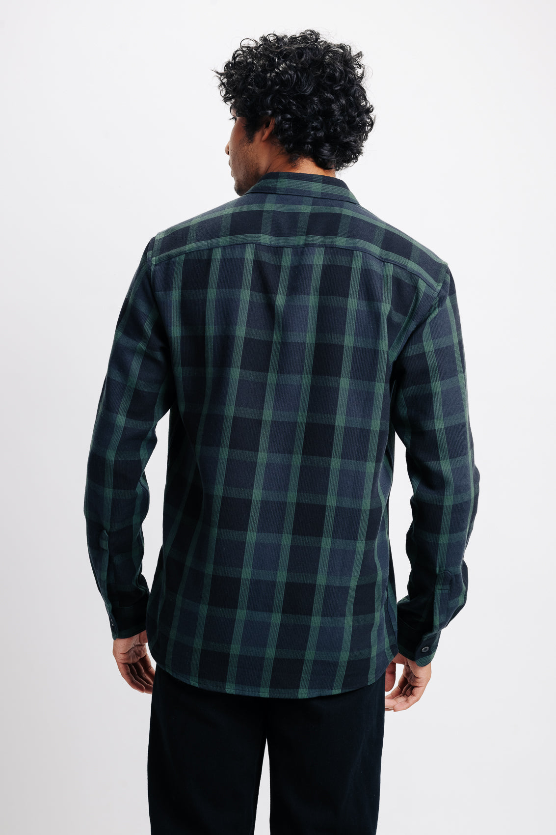 Men's Indigo Checkered Shirt