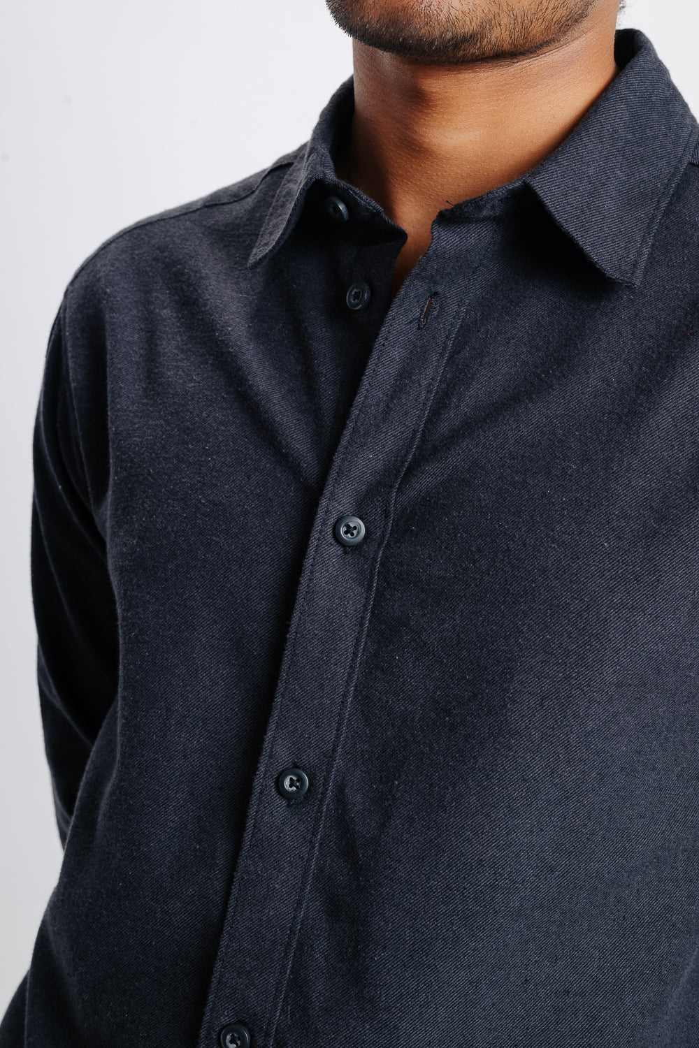 Men's Charcoal Solid Shirt
