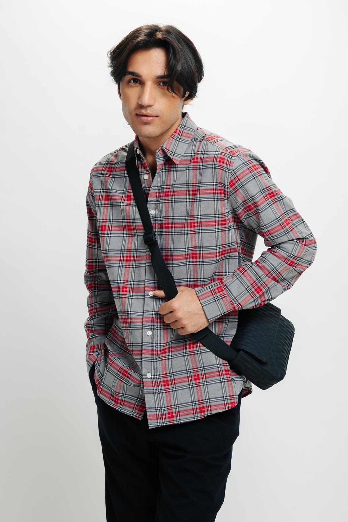 MEN'S RED CHECKED SHIRT