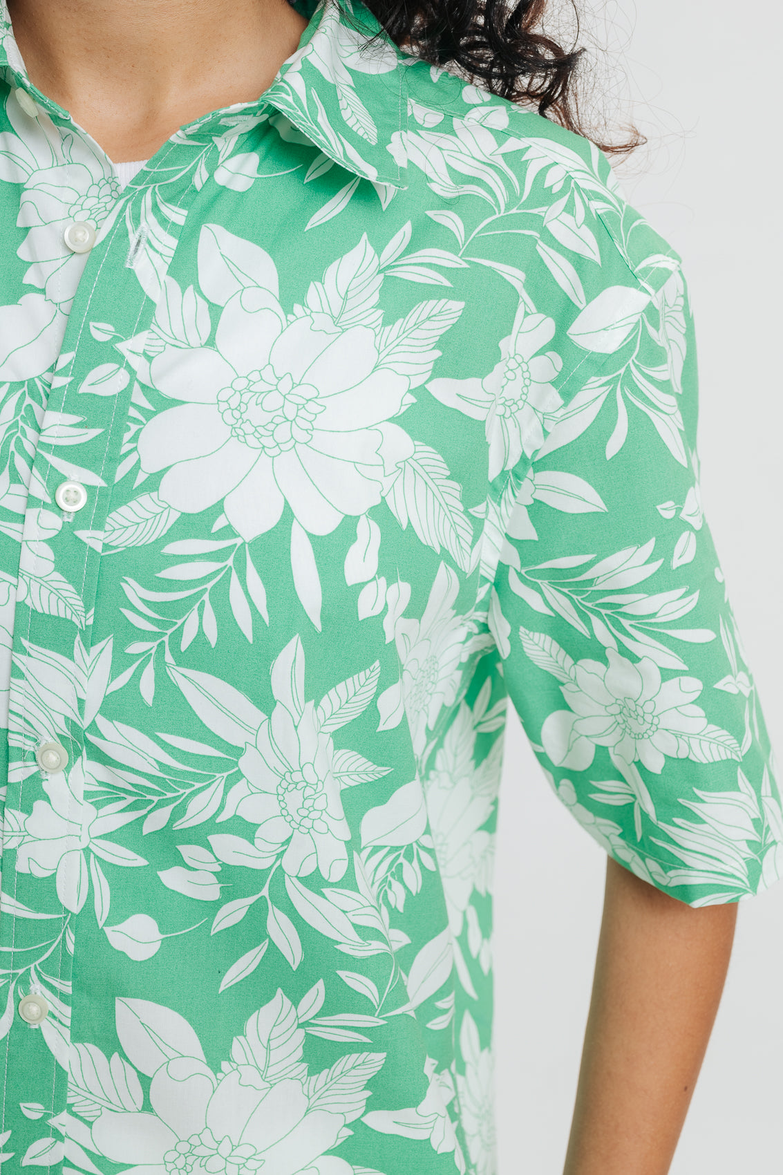 Green Printed Viscose Shirt