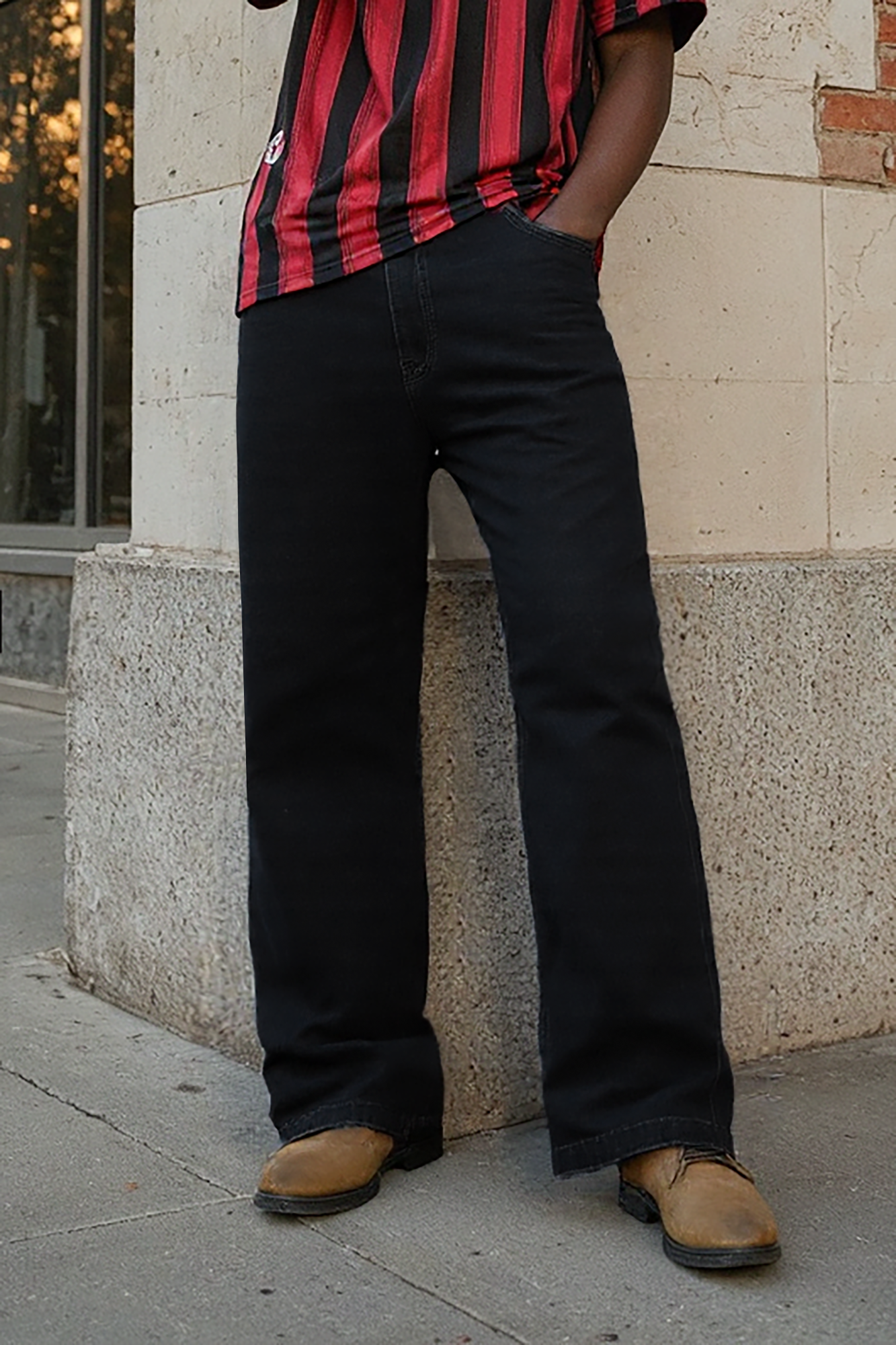 Sturdy Black Men's Baggy Fit Jeans