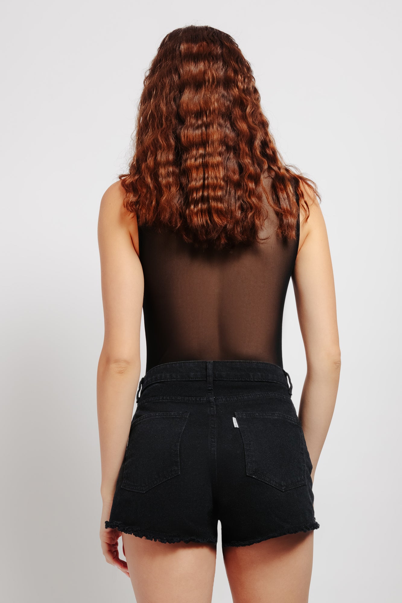 Black Frayed Women's Shorts