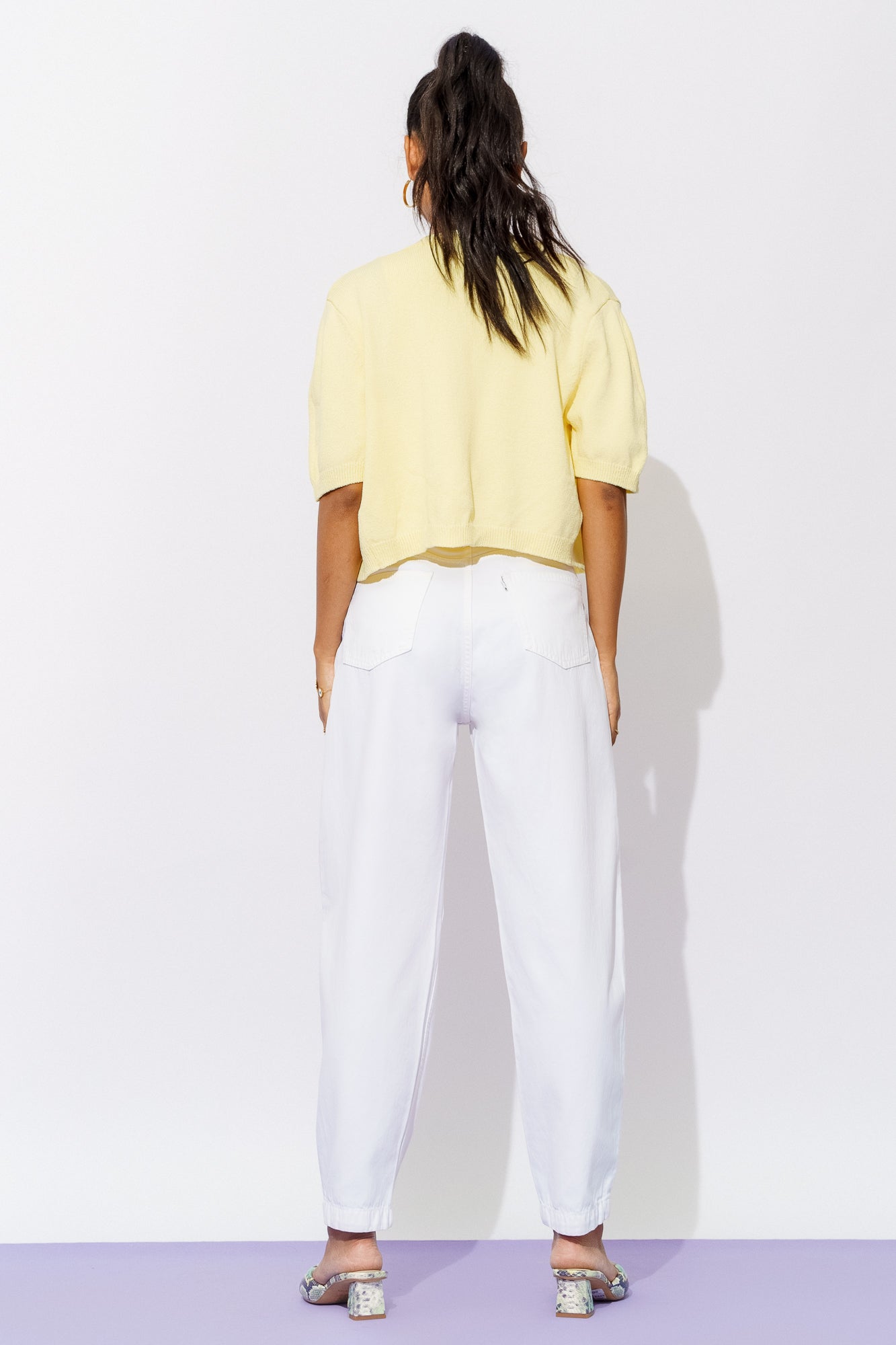White Distressed Baggy Jeans