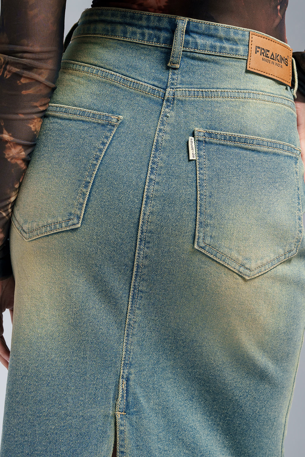 Antique Blue Women's Mermaid Denim Skirt