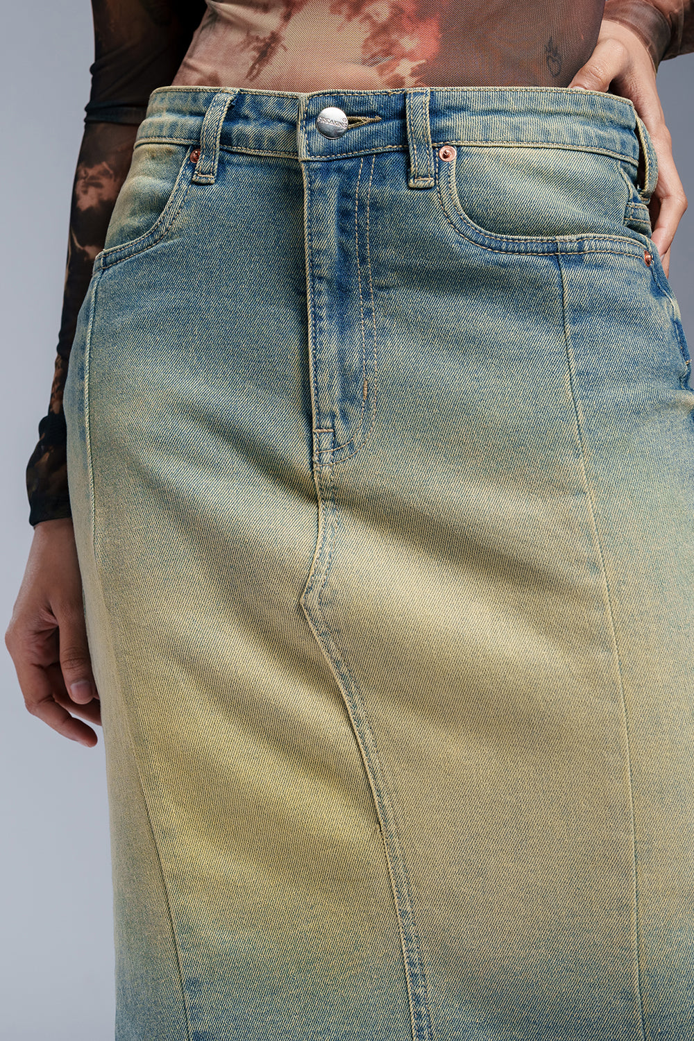 Retro Blue Women's Mermaid Denim Skirt