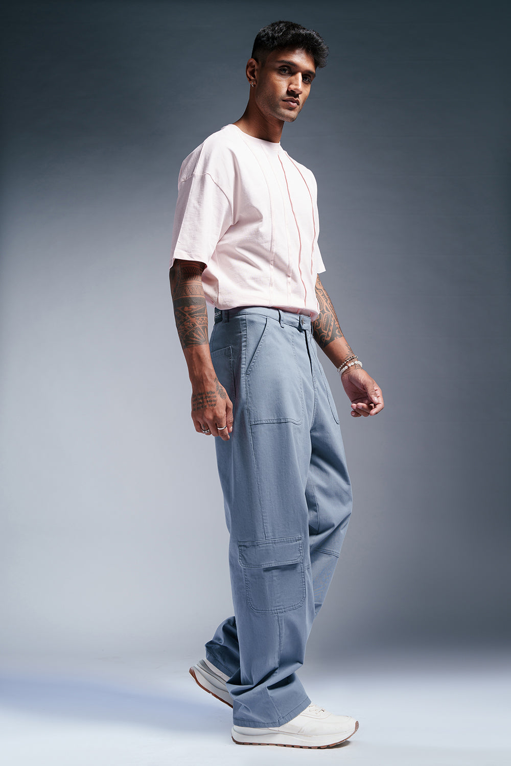 パンツ lig. wie cargo pants Lig. 】wide cargo pants / gray