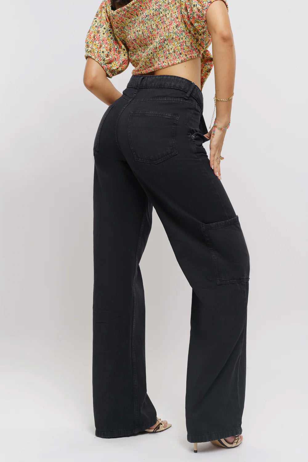 Inky Women's Straight Cargo Jeans