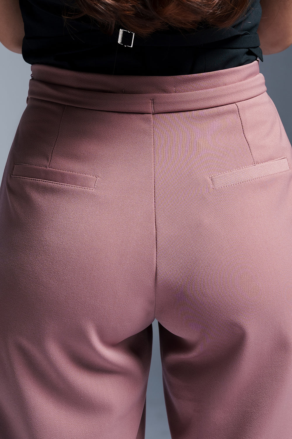 Rustic Pink Tie-Up Korean Pants