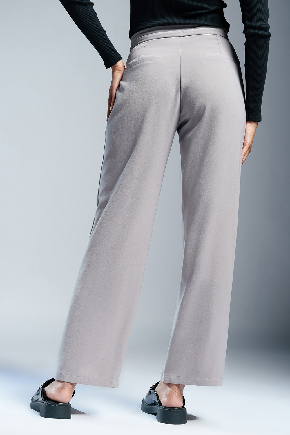 Urban Grey Tie-Up Korean Pants