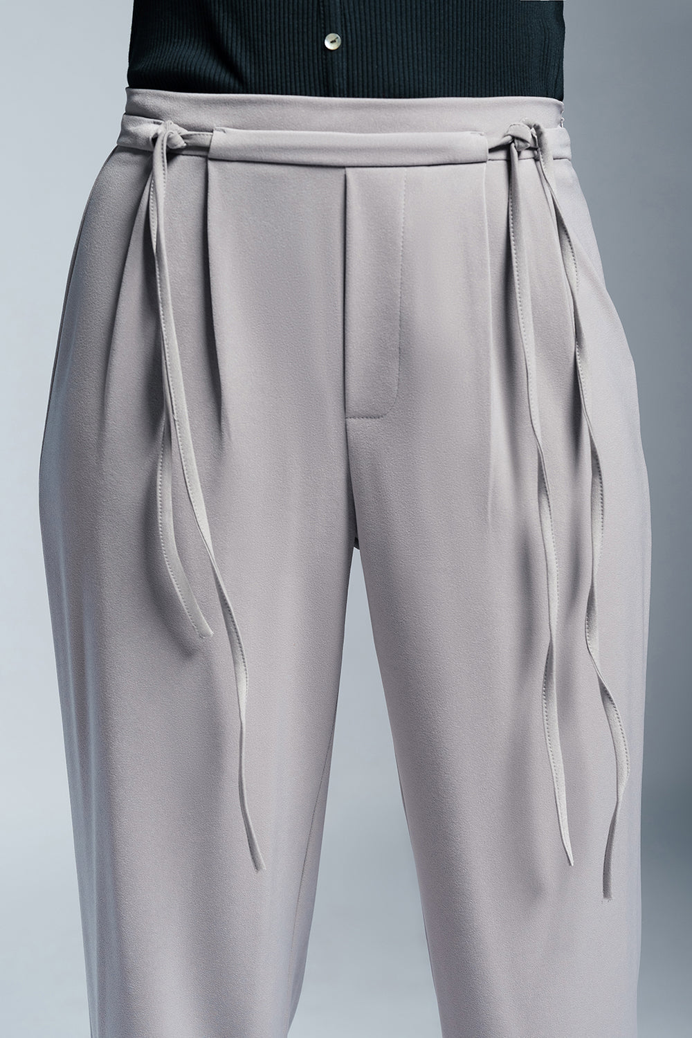 Urban Grey Tie-Up Korean Pants