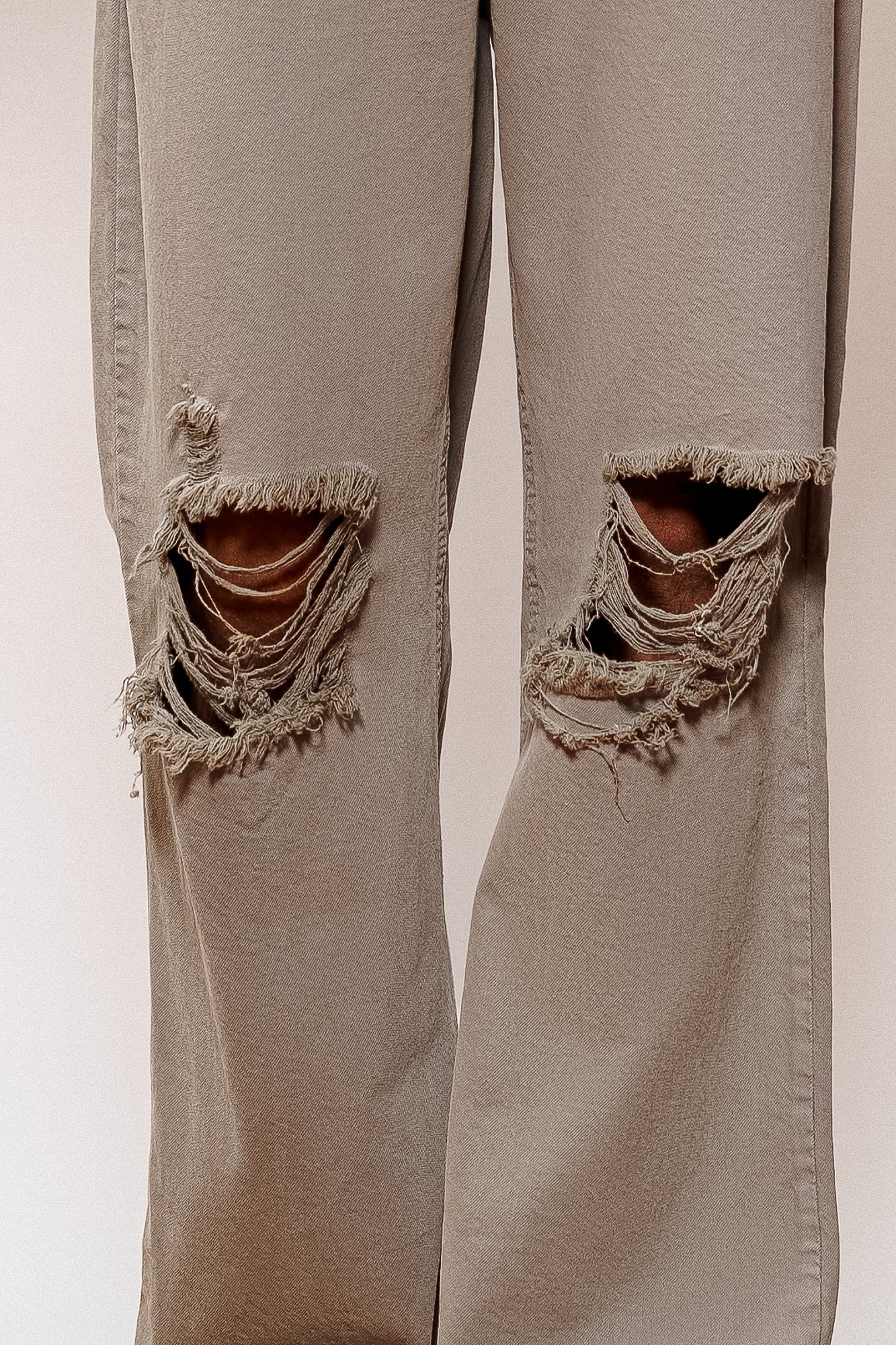 Grey Distressed Men's Wide Jeans