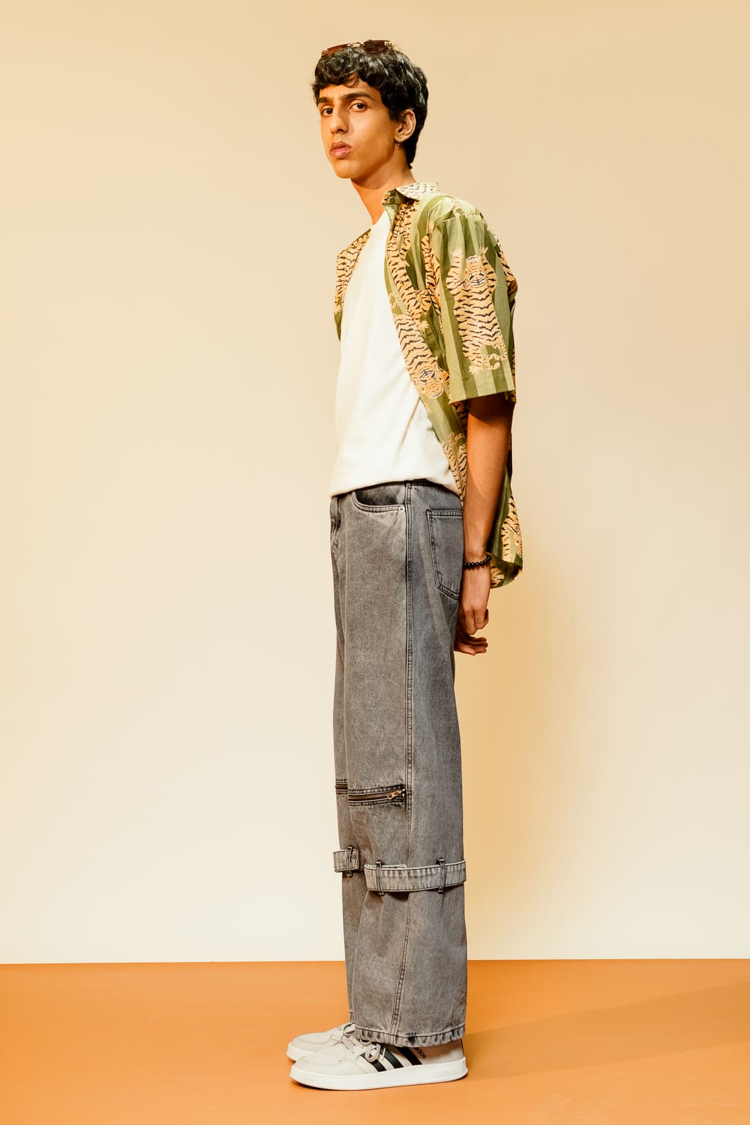 CHARCOAL MEN'S ZIP PANTS