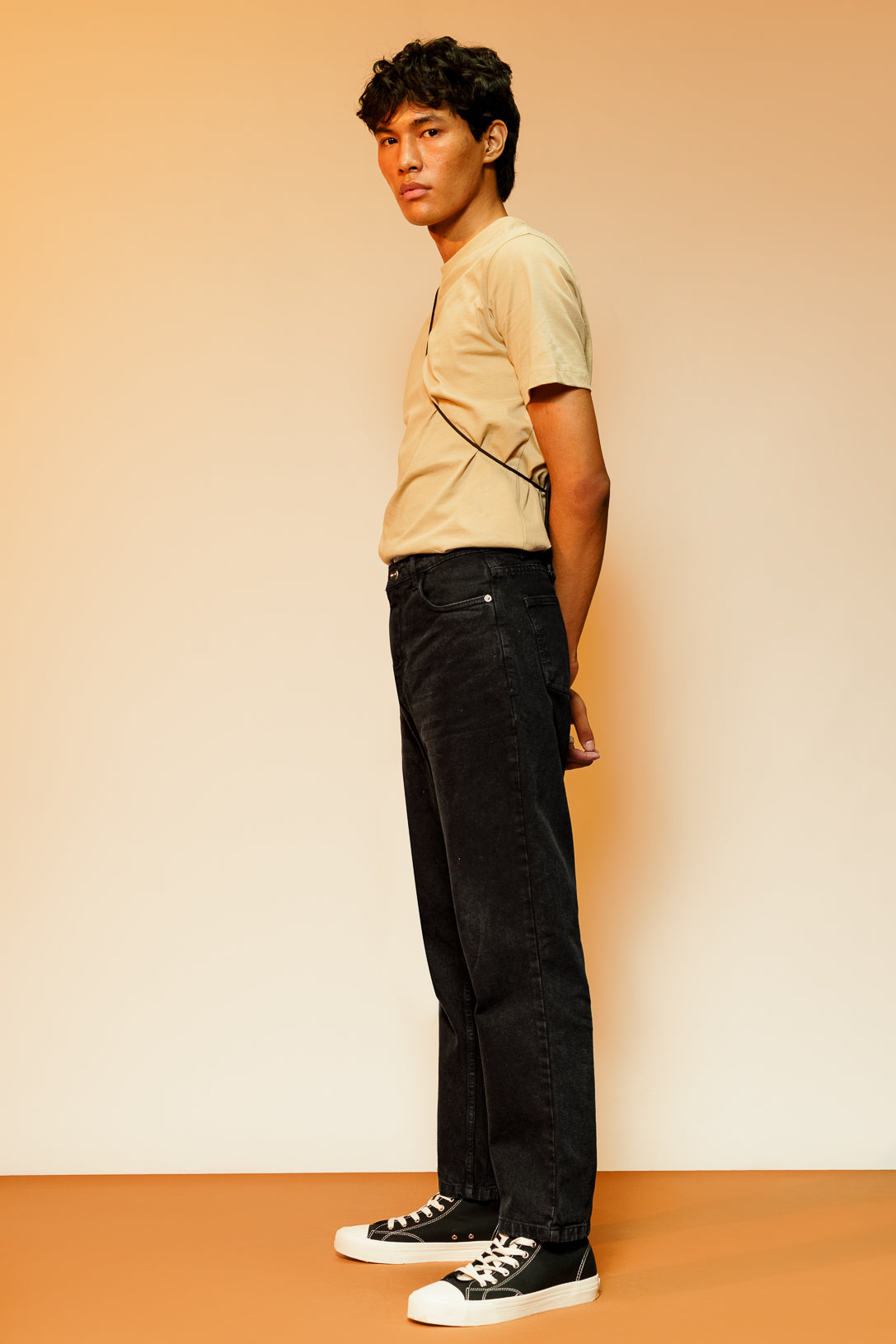 CHARCOAL MEN'S CARROT JEANS
