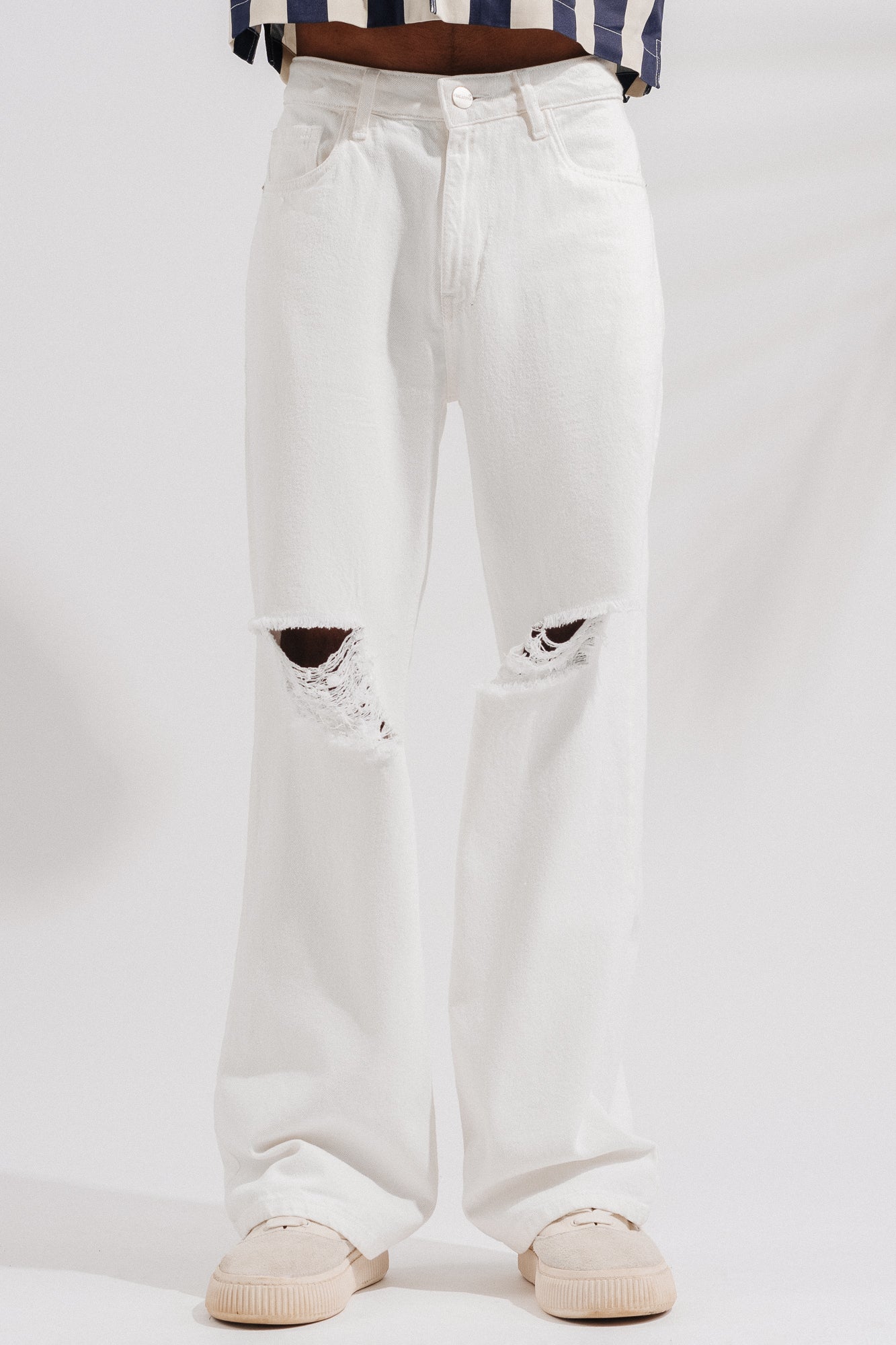 Easy White Men's Straight Fit Jeans