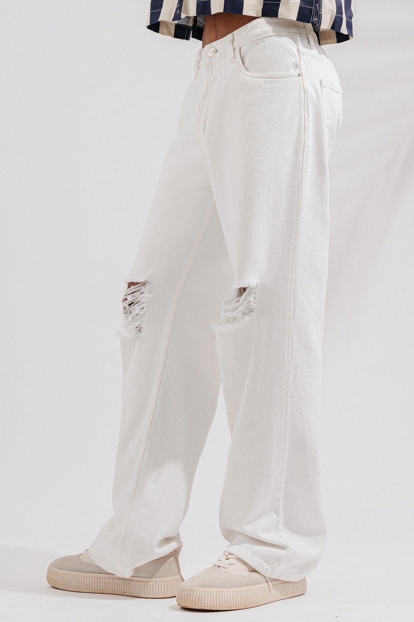 Easy White Men's Straight Fit Jeans
