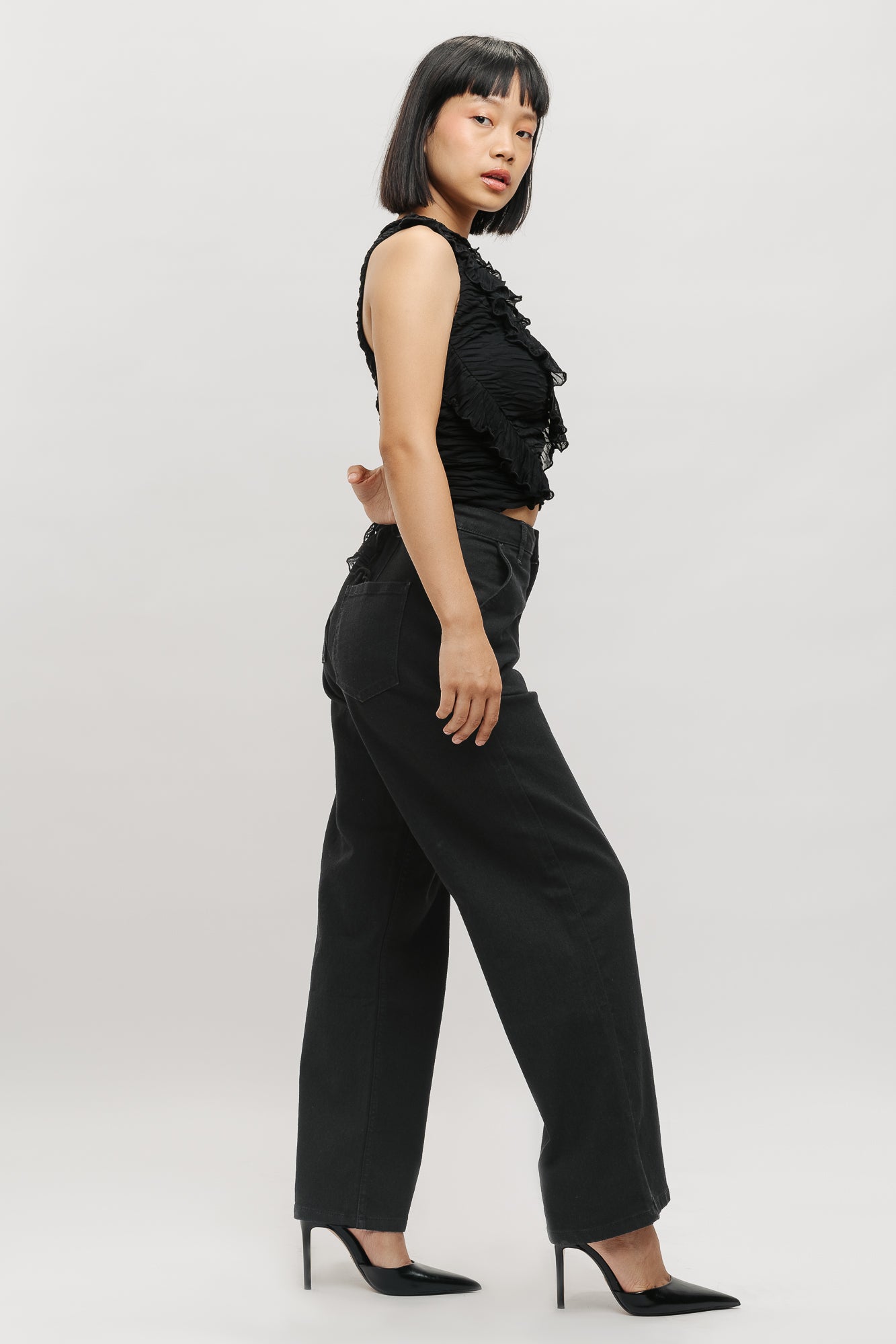 True Black Women's Wide Jeans