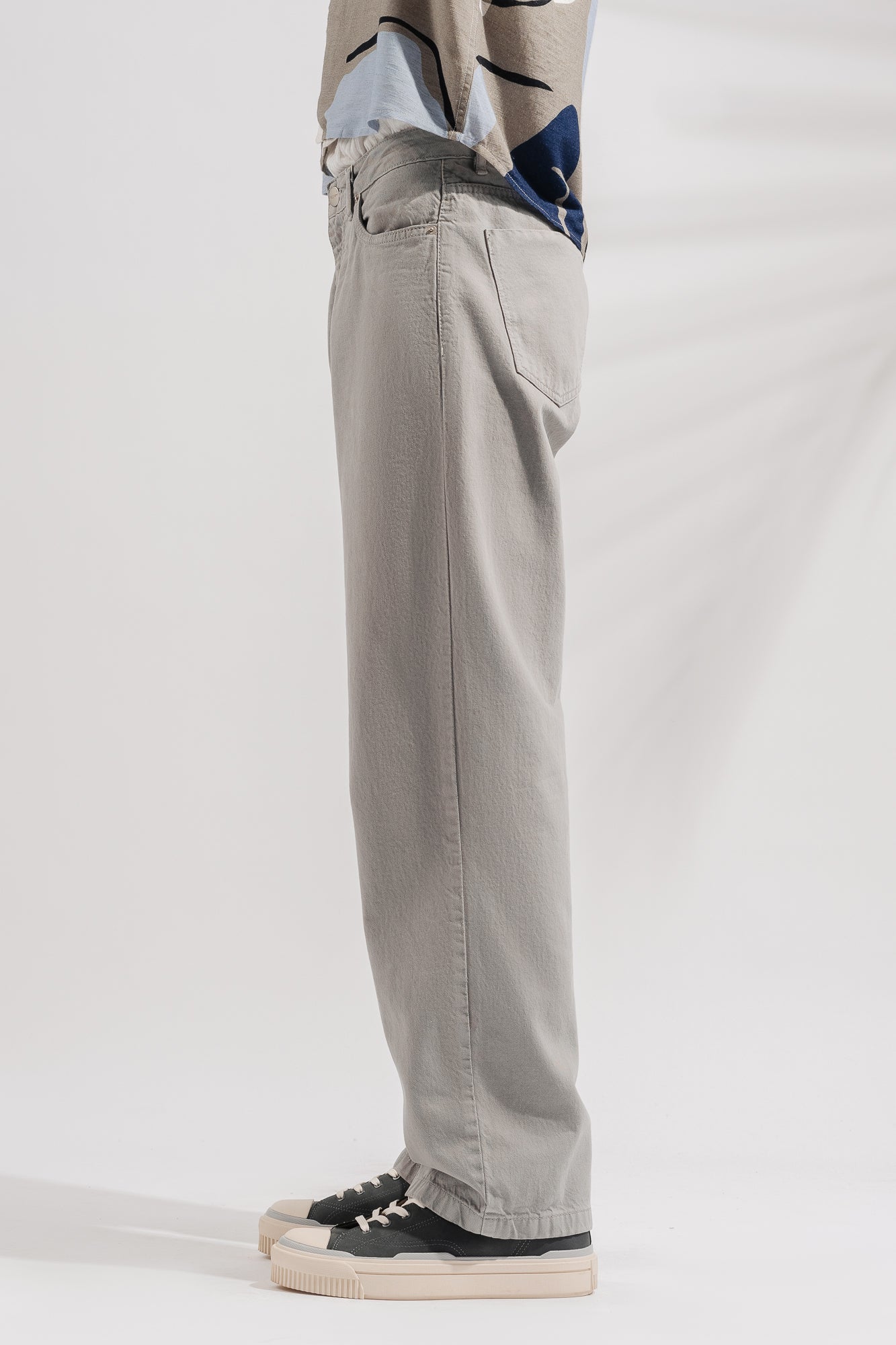 Light Grey Men's Regular Straight Jeans