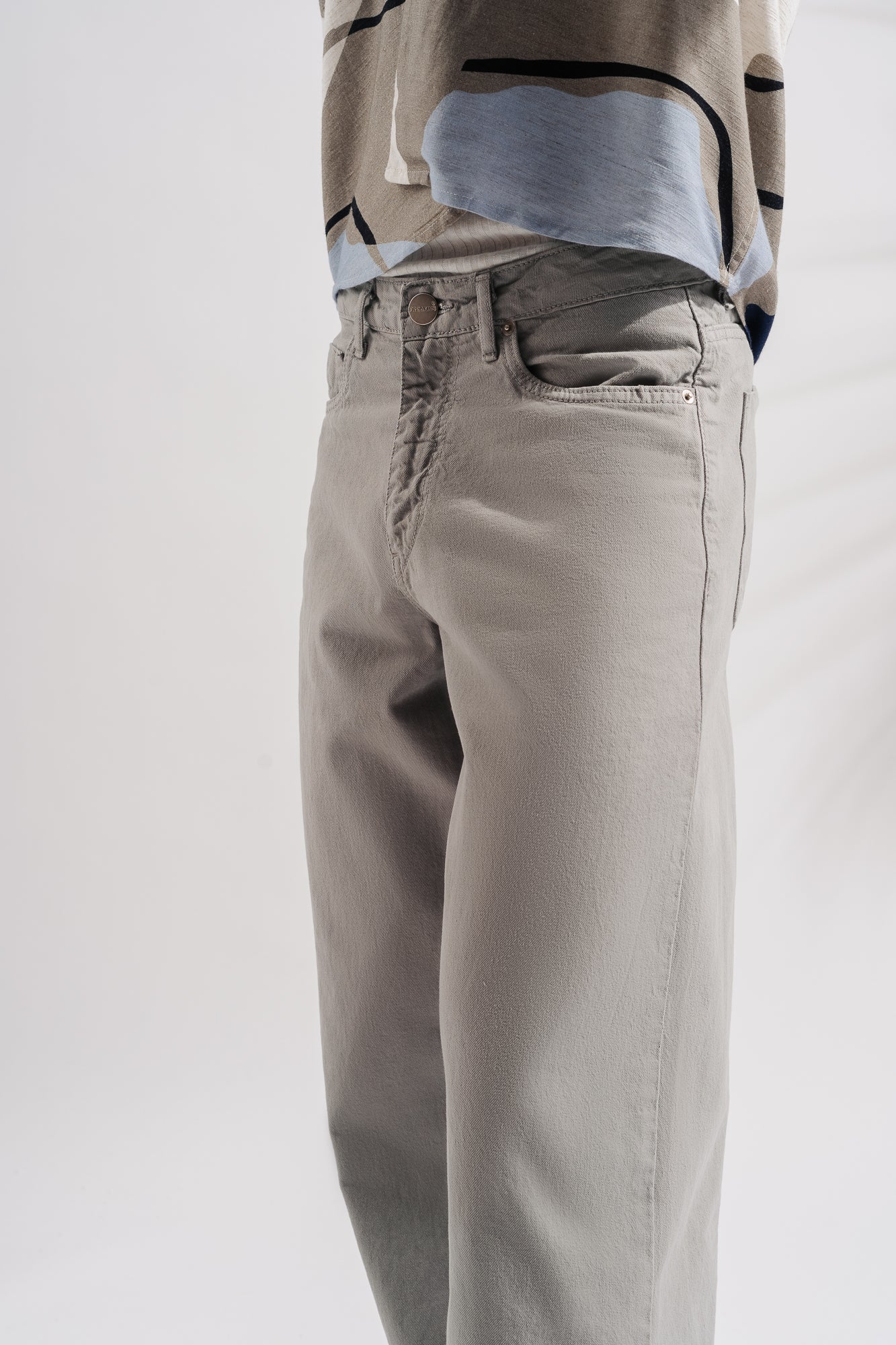 Light Grey Men's Regular Straight Jeans
