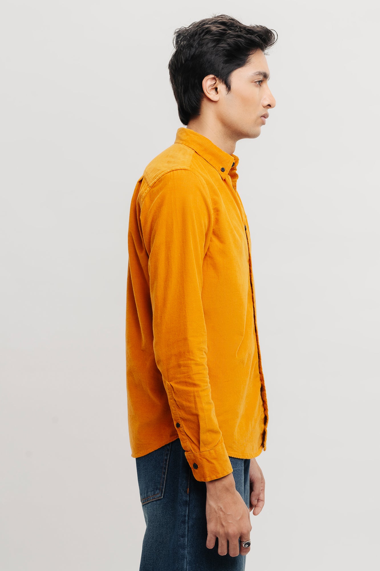 Yellow Men's Basic Shirt