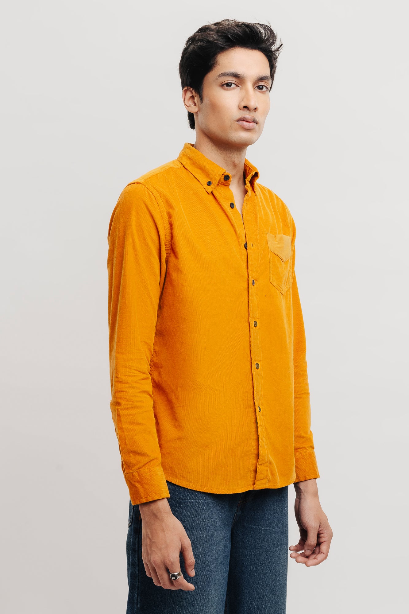 Yellow Men's Basic Shirt