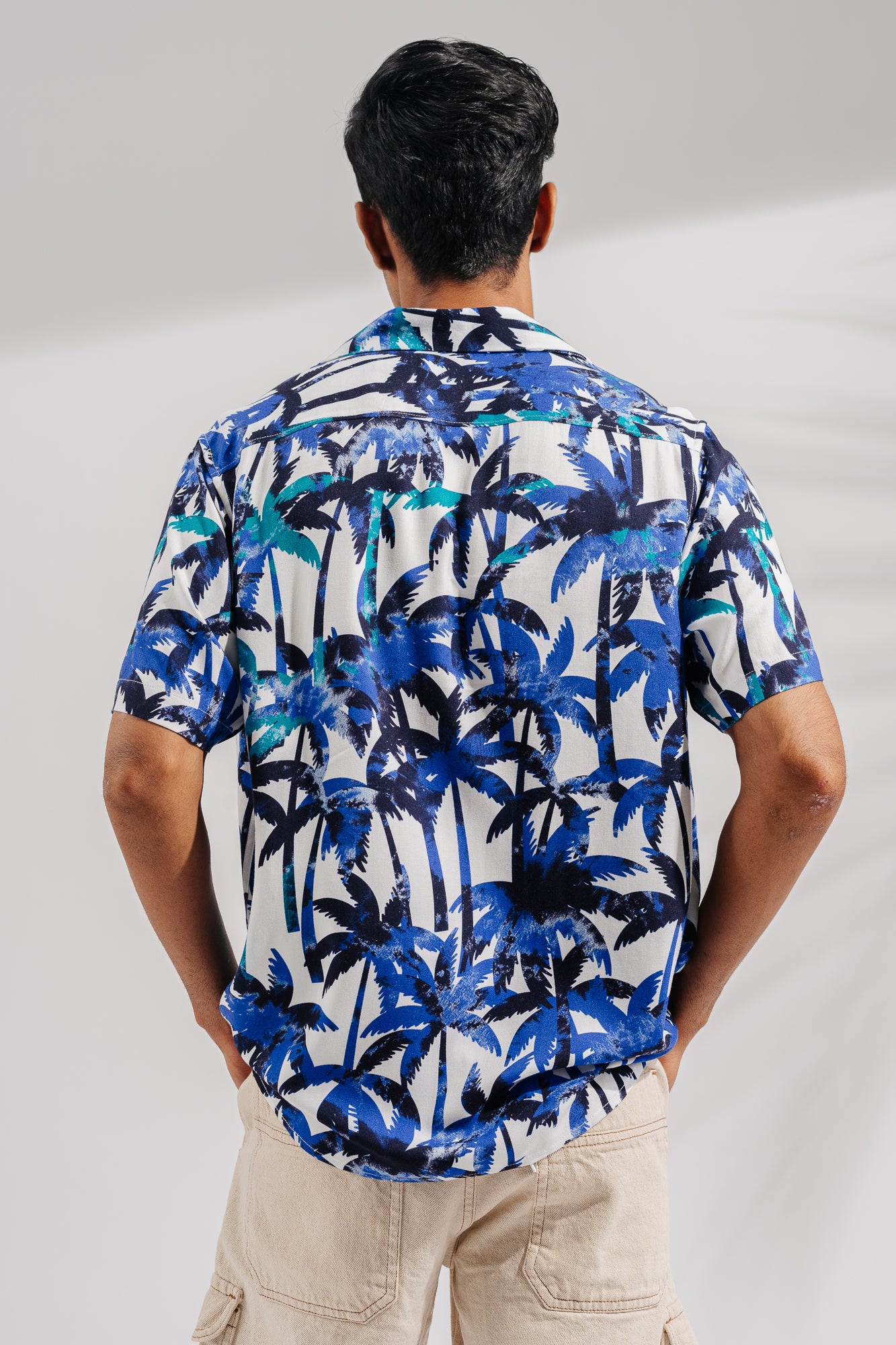 SURF THE WEB PRINT BLUE SHIRT MENS