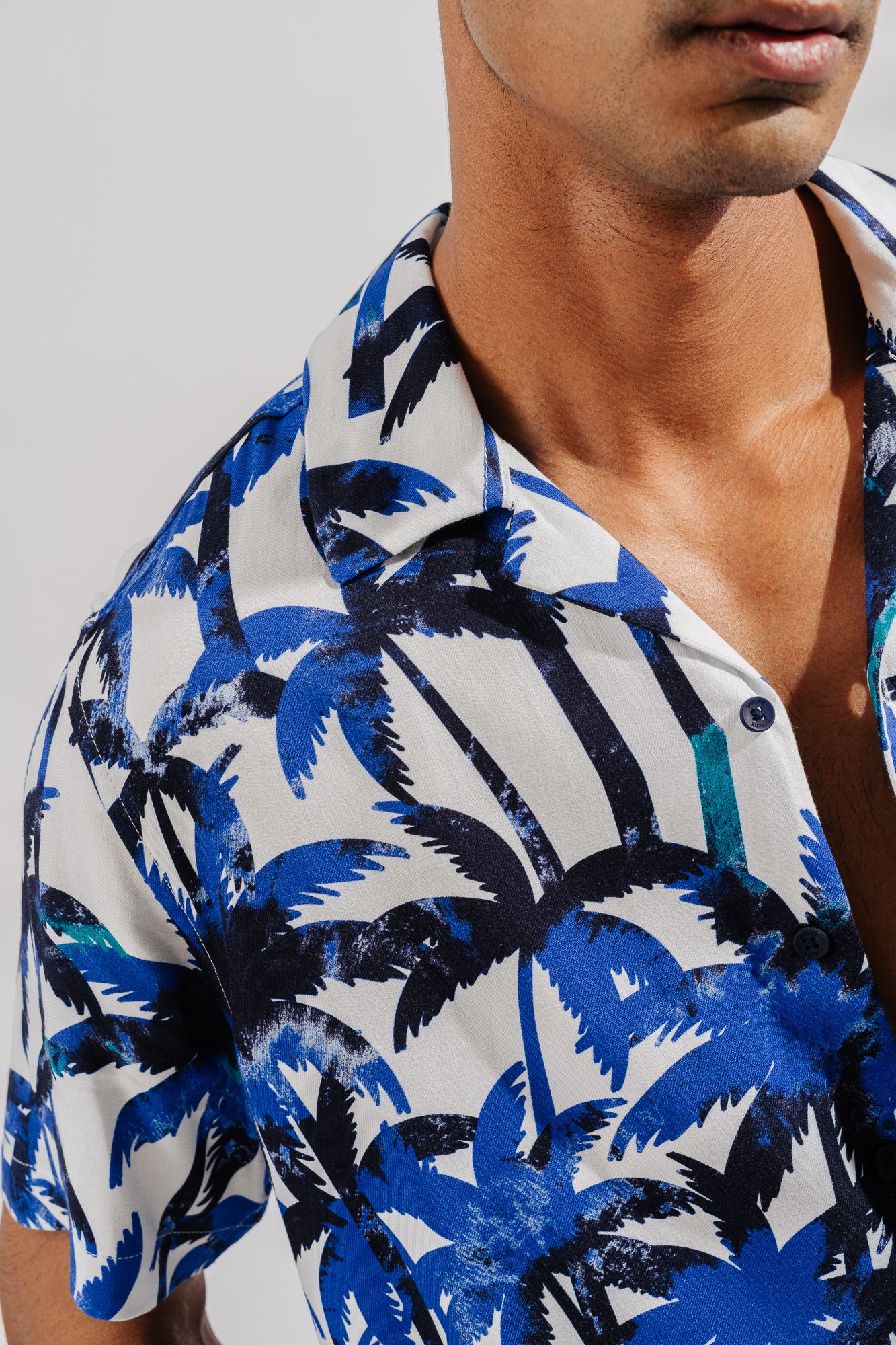 SURF THE WEB PRINT BLUE SHIRT MENS