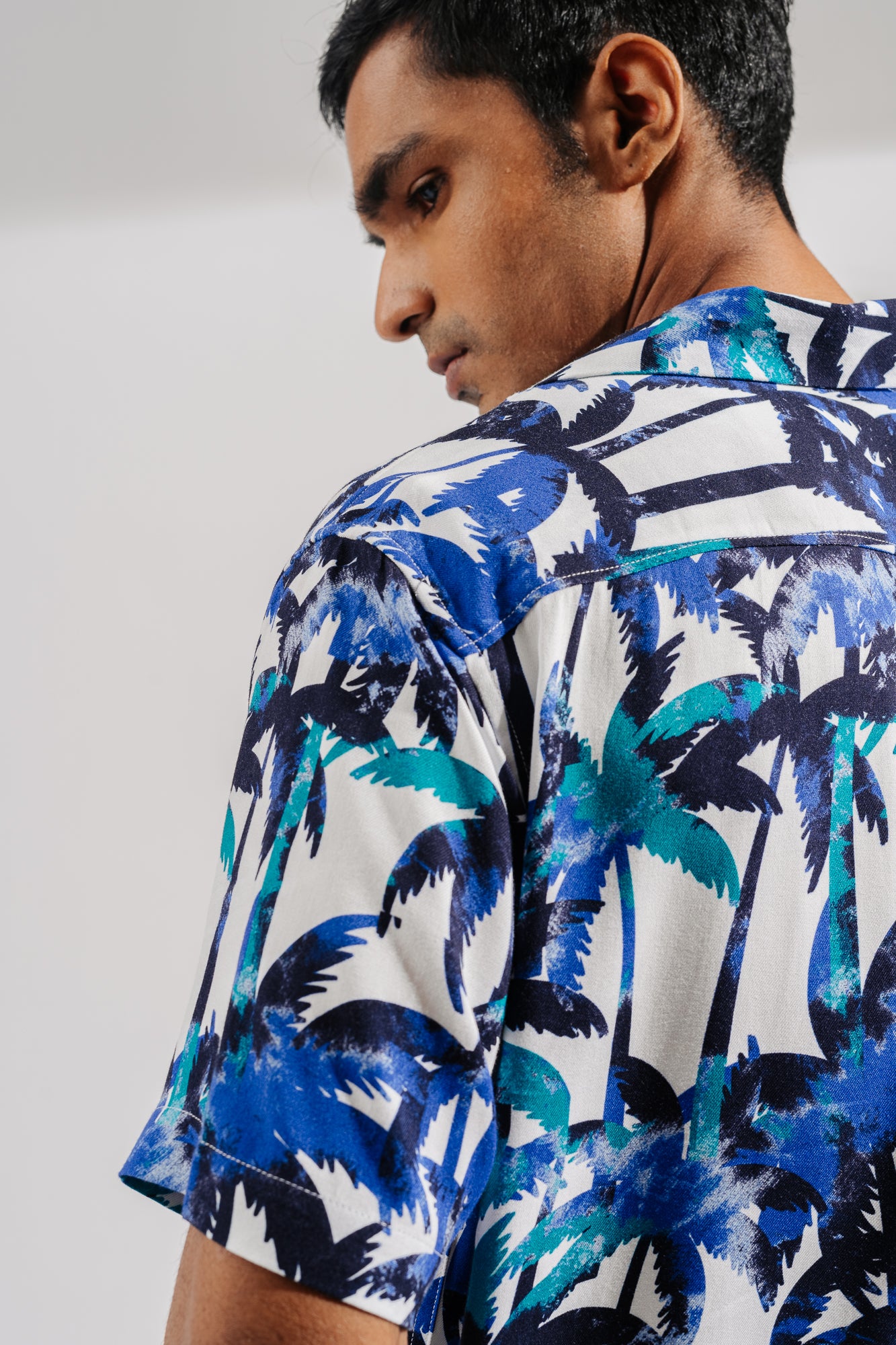 SURF THE WEB PRINT BLUE SHIRT MENS