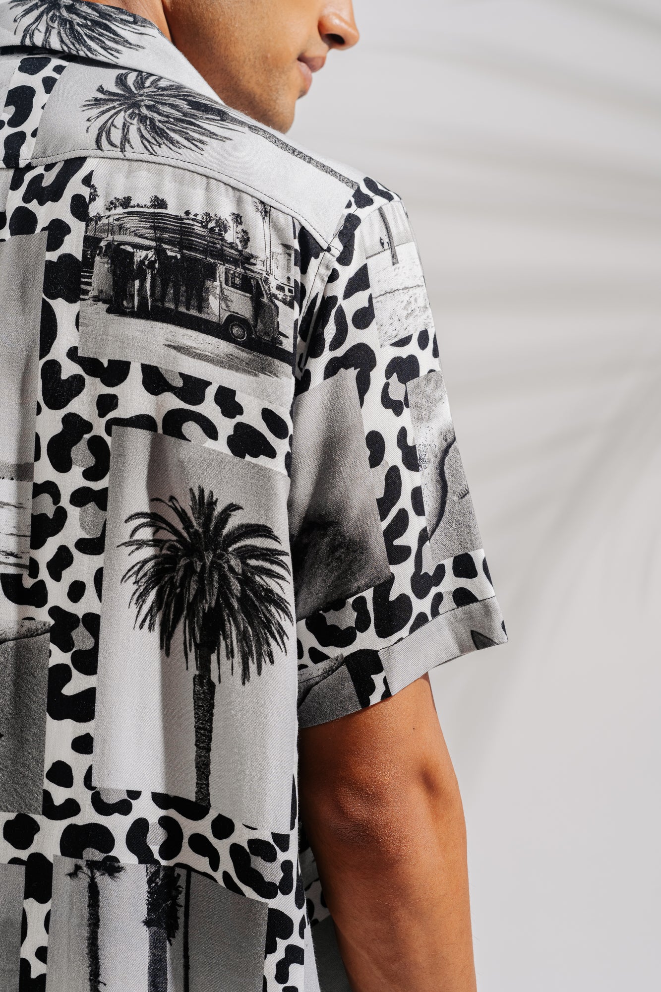 Surf Leopard Print Men's Viscose Shirt