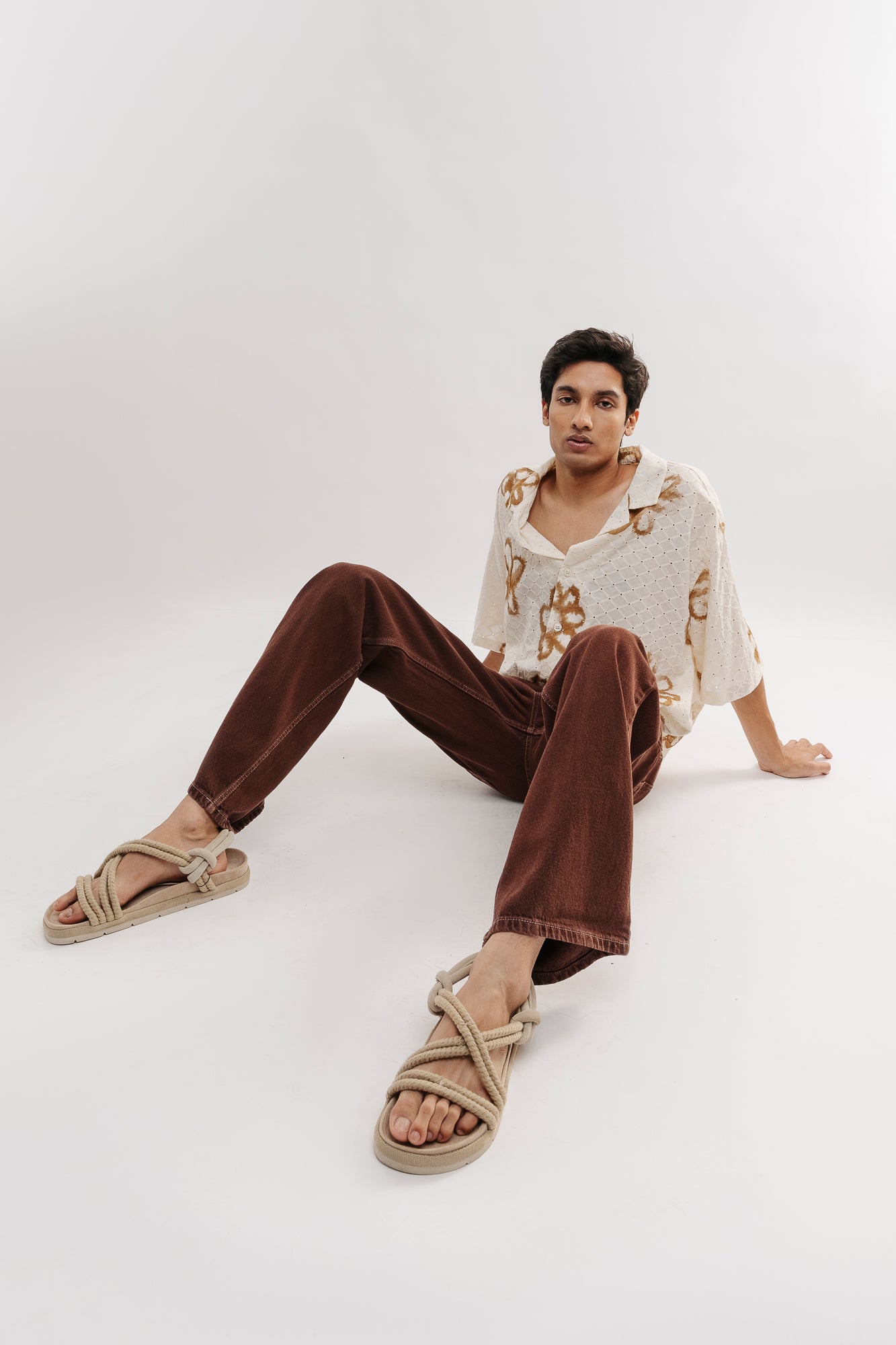 Brown Men's Straight Jeans