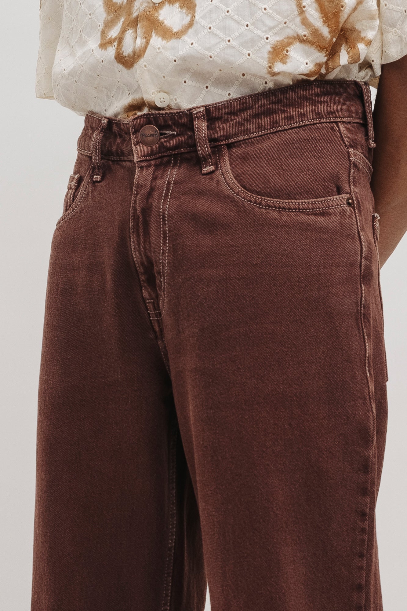 Brown Men's Straight Jeans