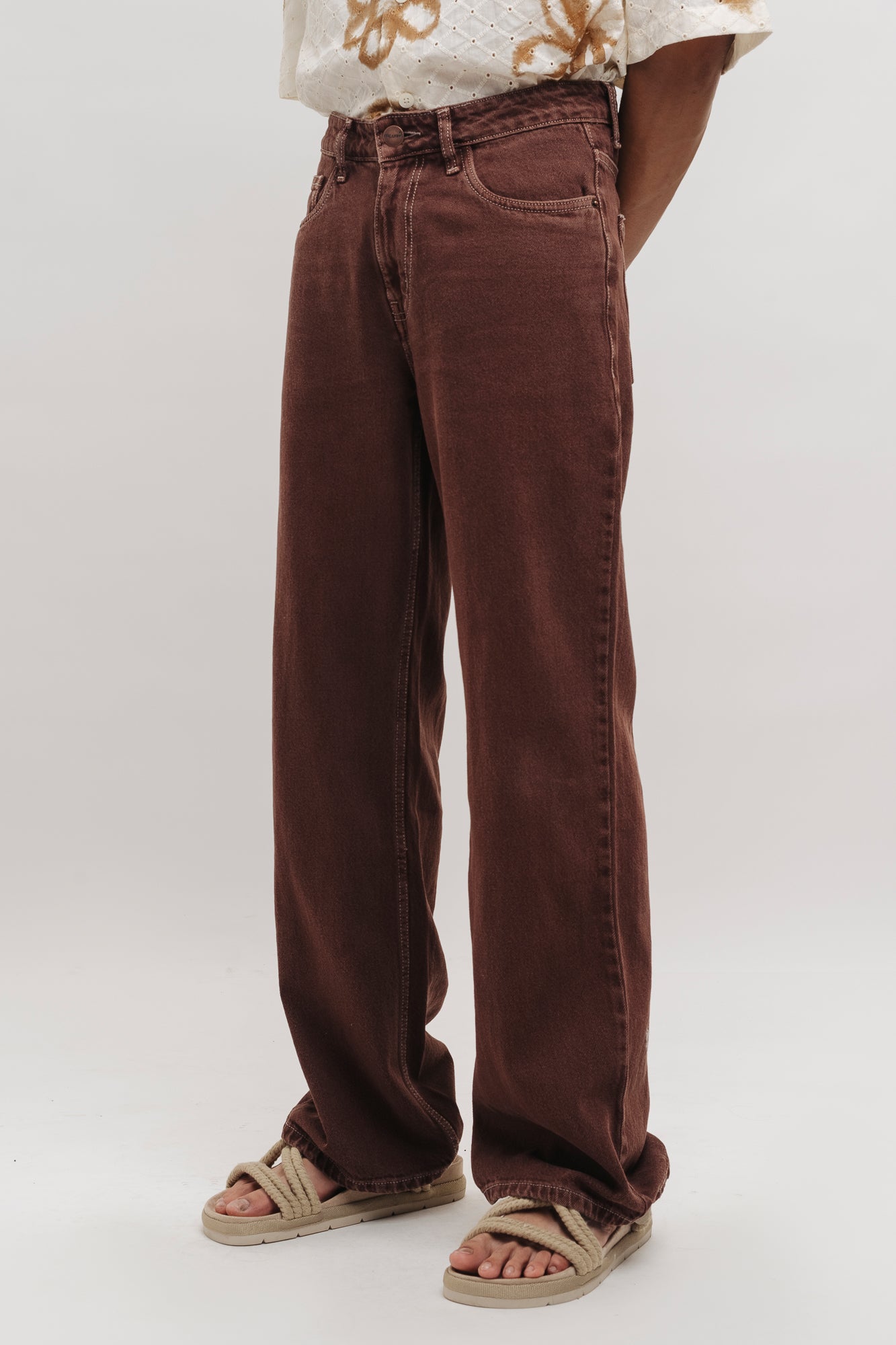 Brown Men's Straight Jeans