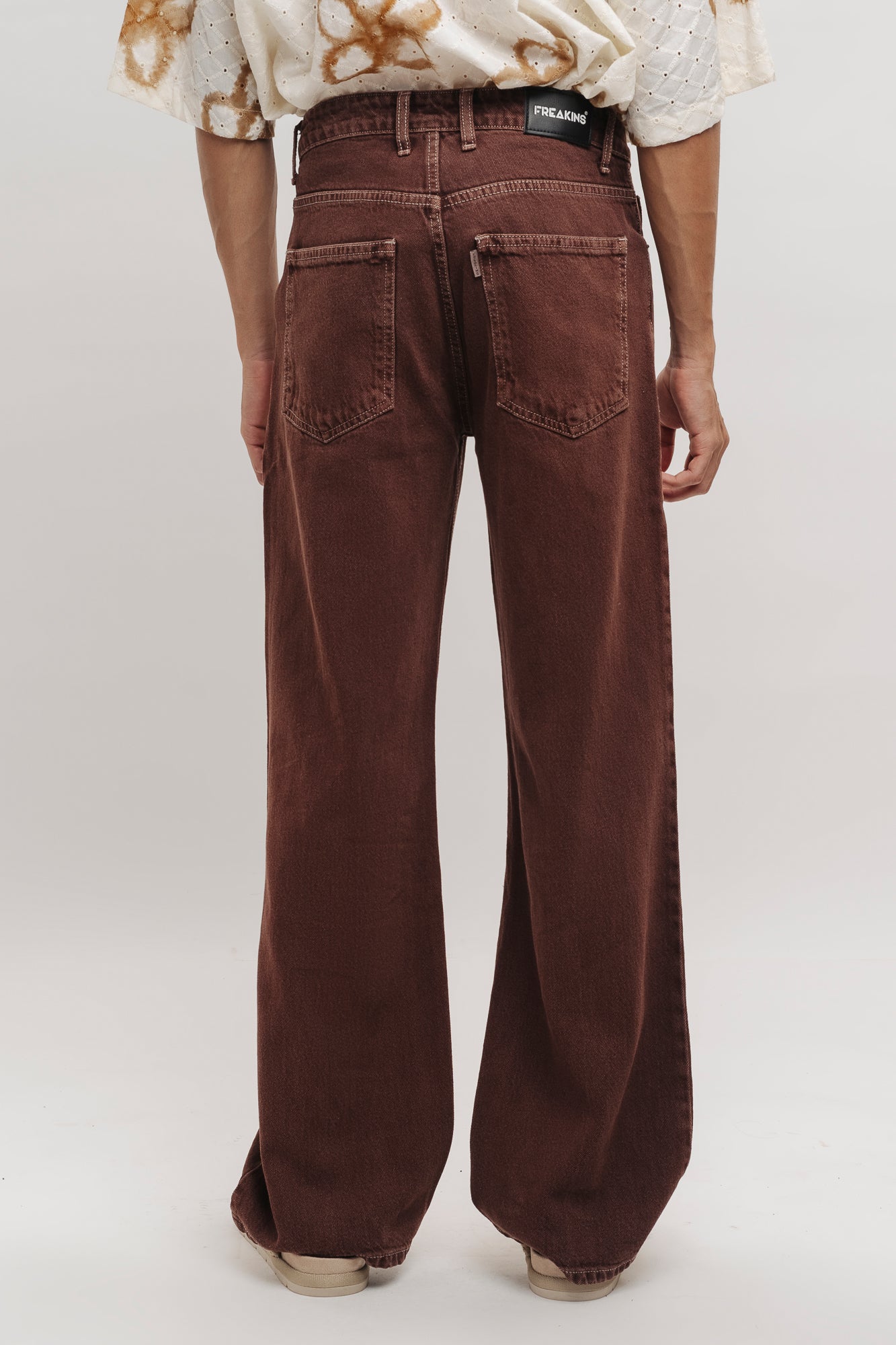 Brown Men's Straight Jeans