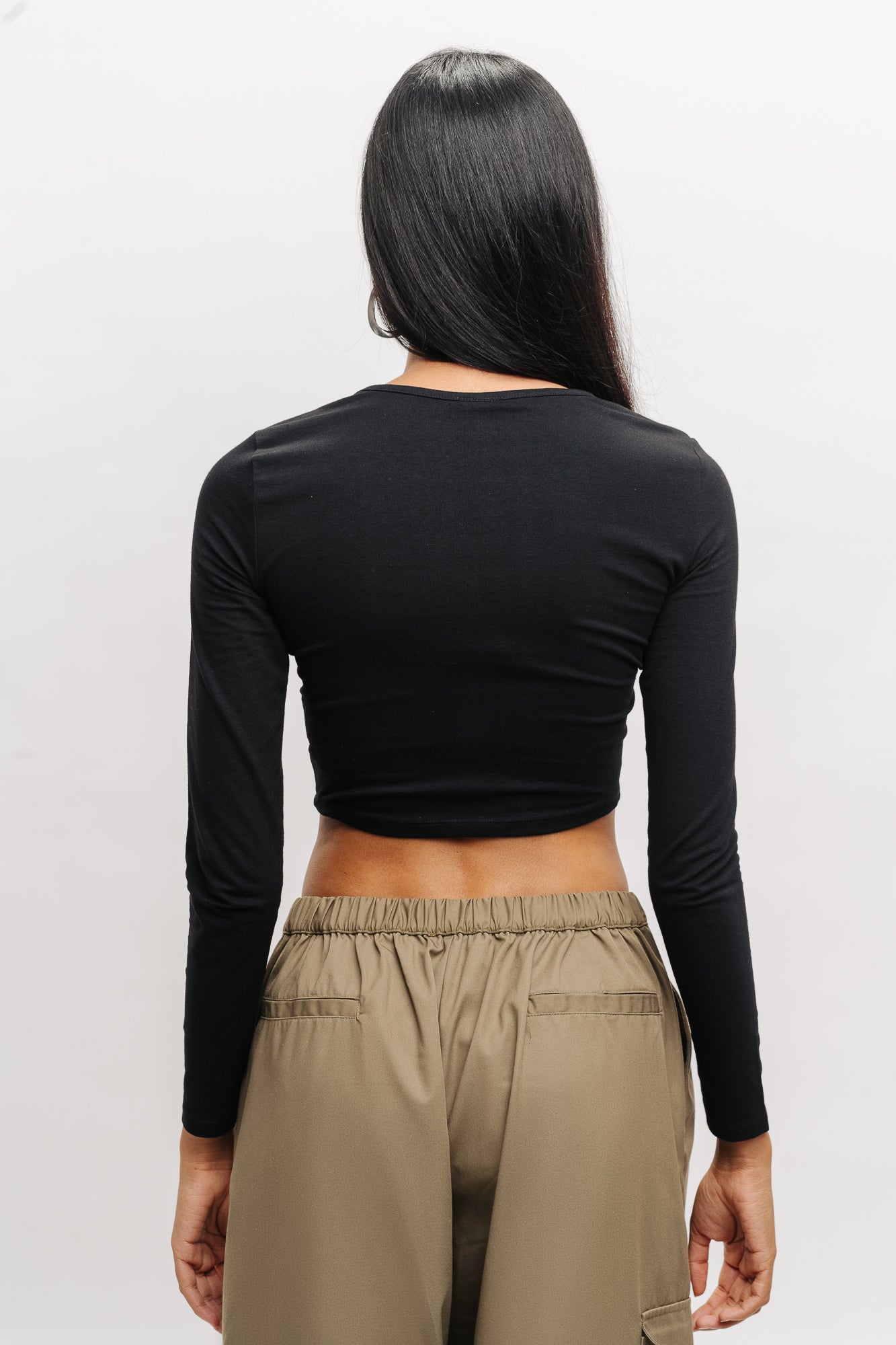 Ripped Cut Out Long Sleeve Top