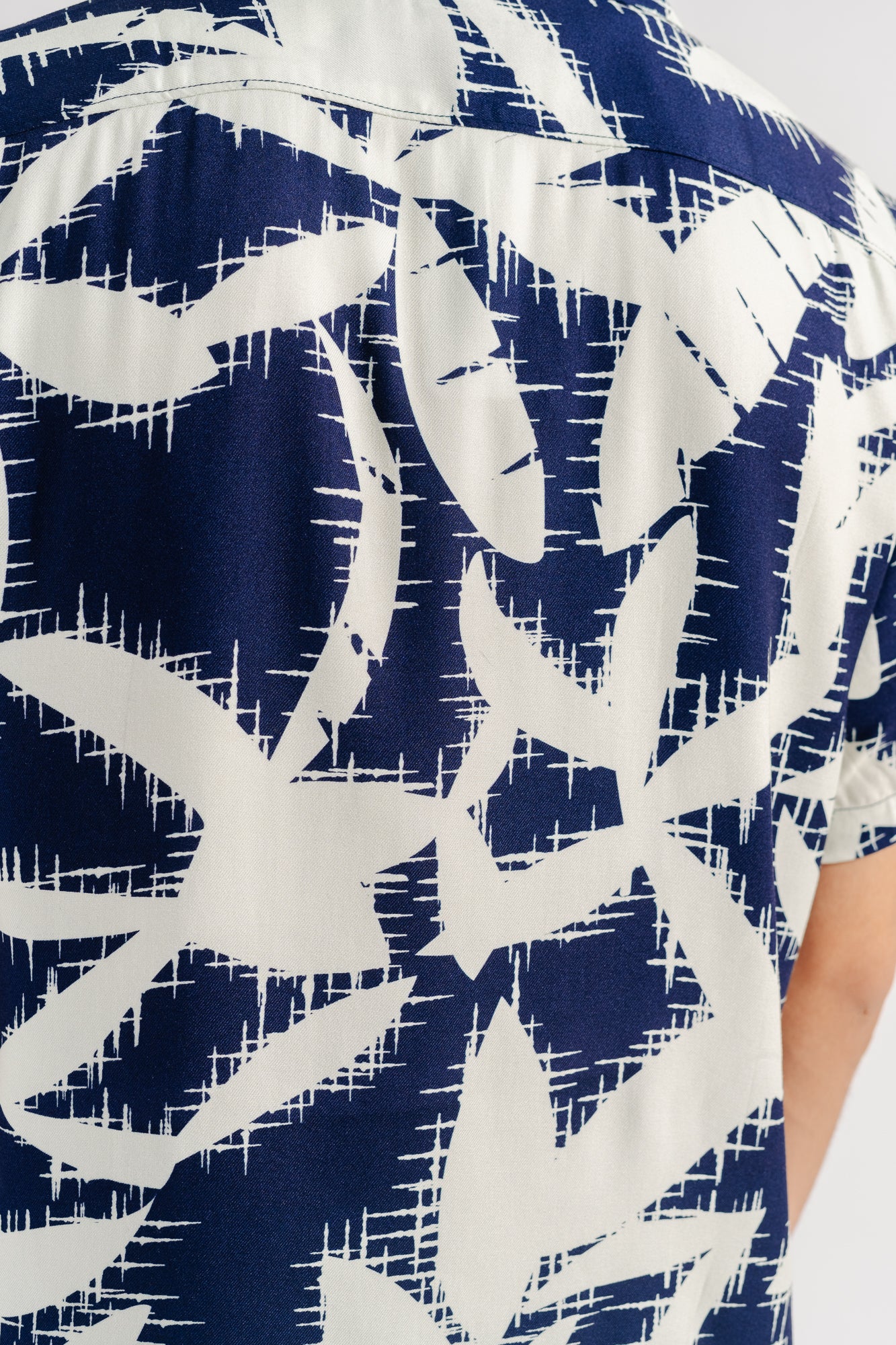 Men's White Floral Print Viscose Shirt