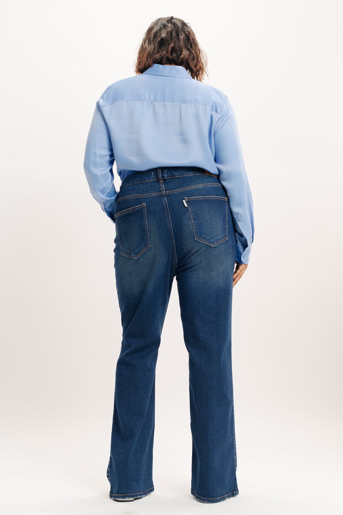 Embellished Indigo Bootcut Jeans