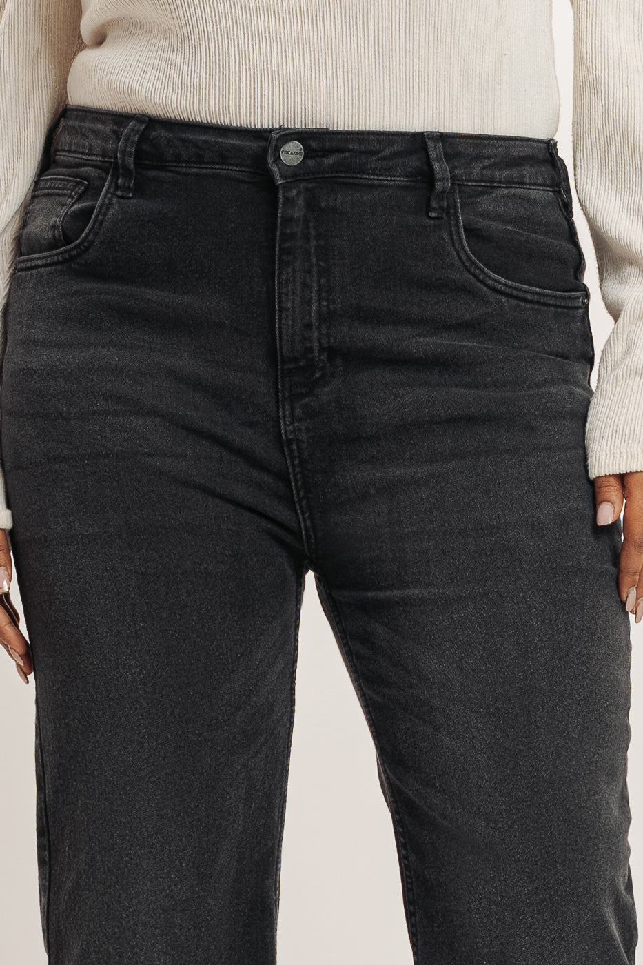 Curve Black Bootcut Jeans