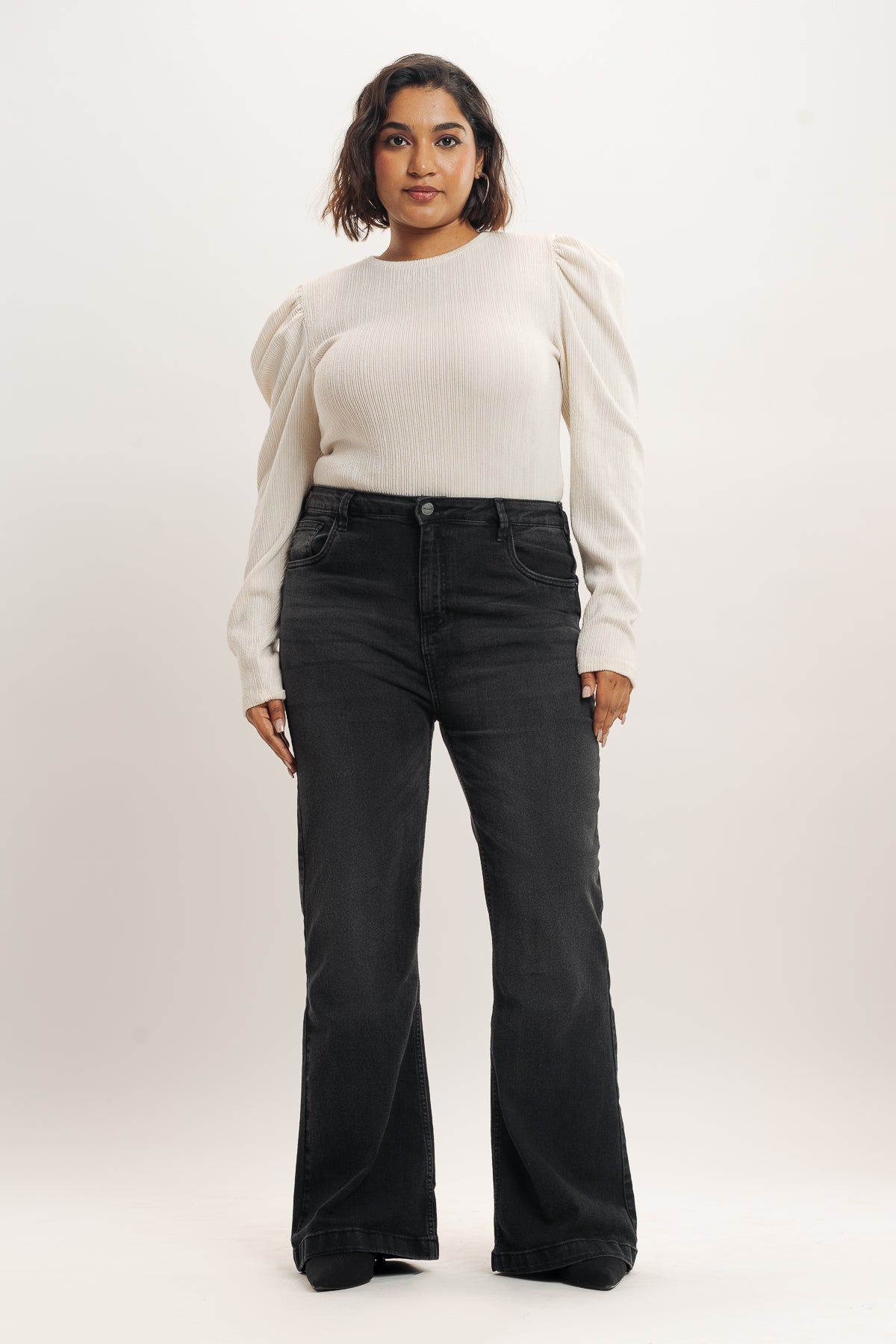 Curve Black Bootcut Jeans