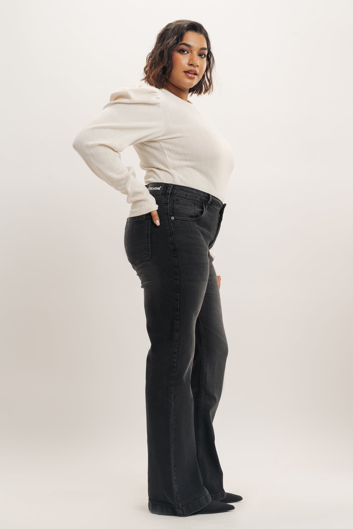 Curve Black Bootcut Jeans