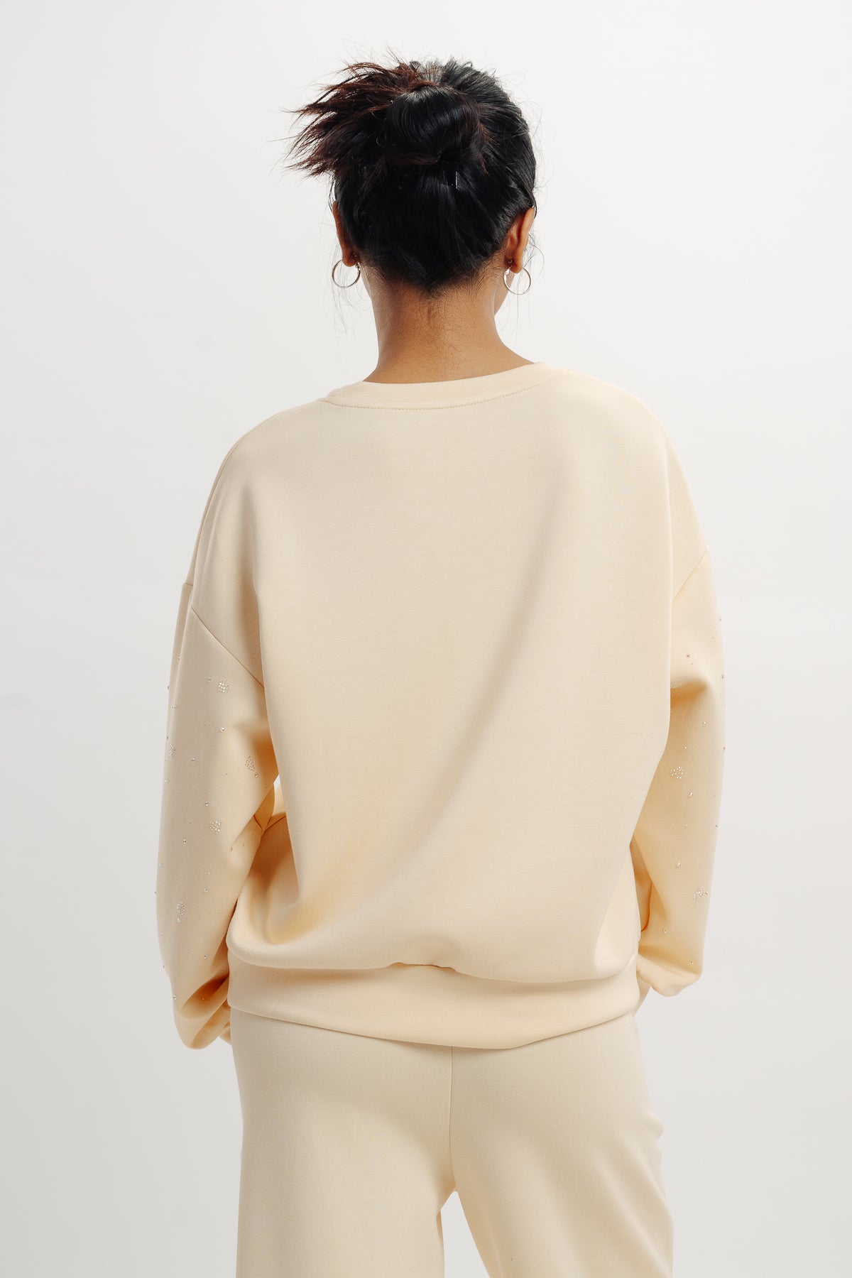 Heart Beige Sweatshirt