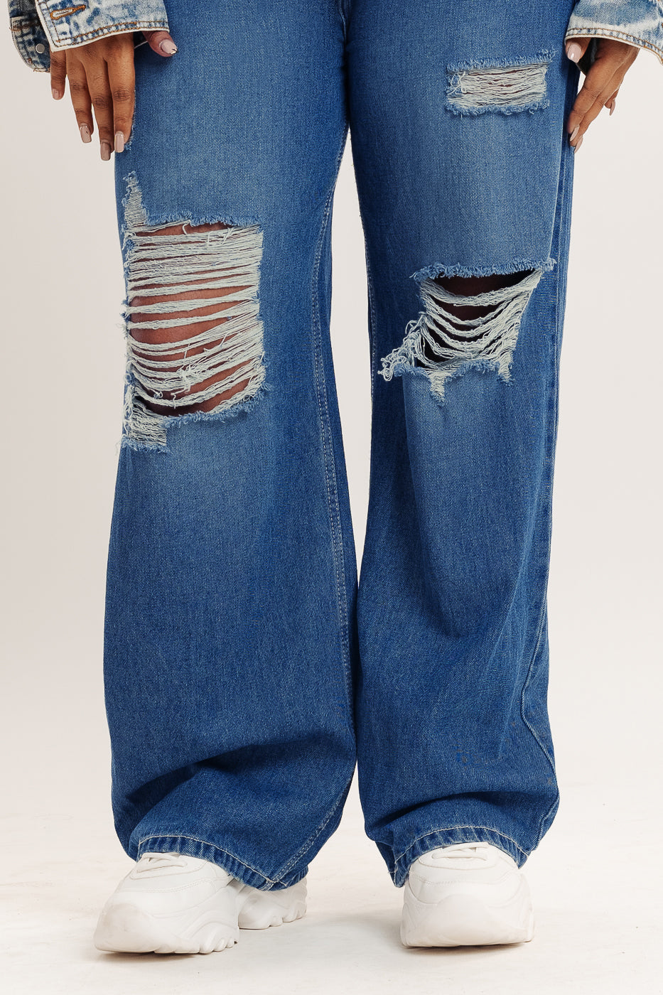 Curve Modish Blue Straight Jeans