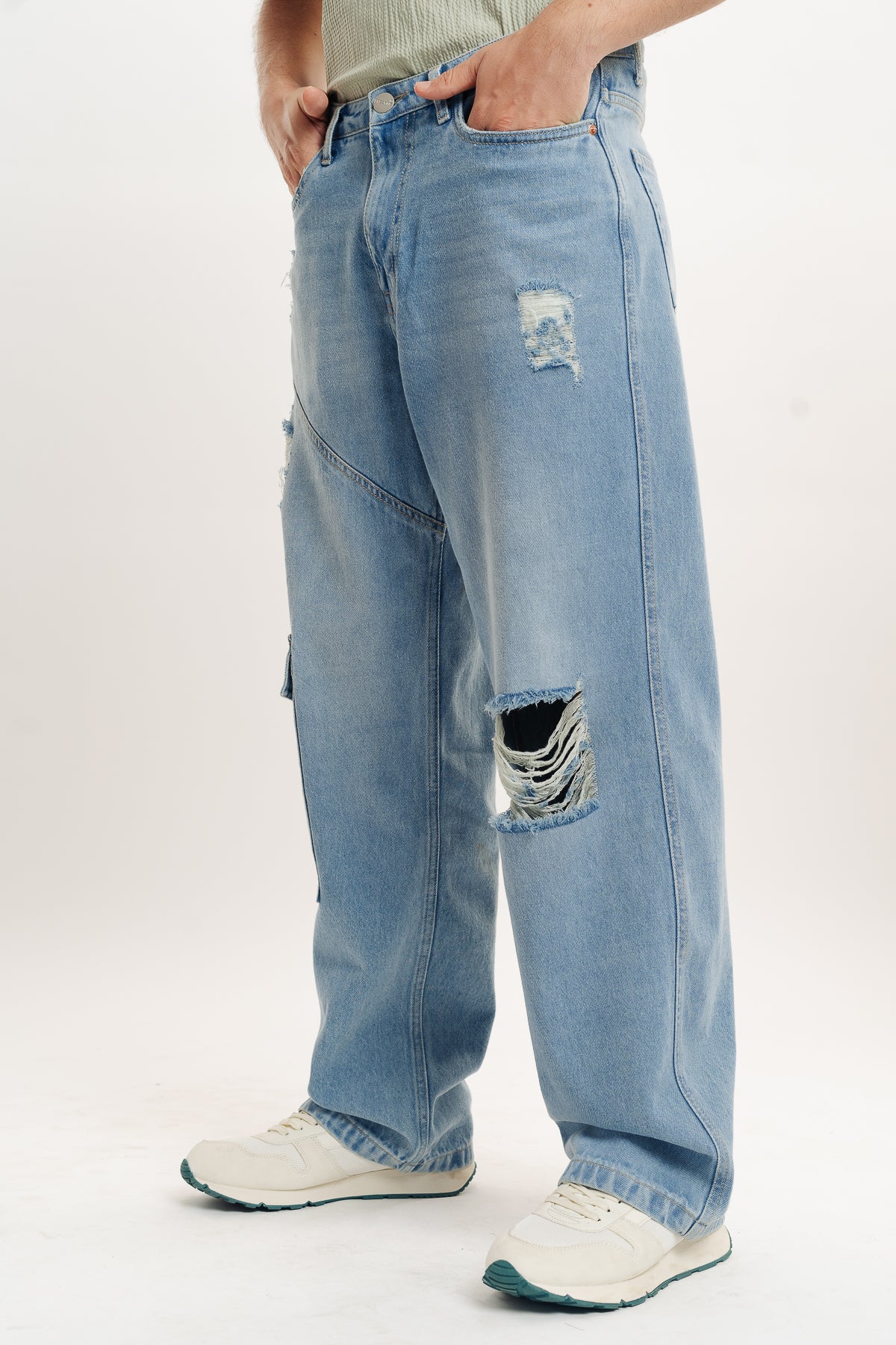Men's Mid Blue Relaxed Jeans