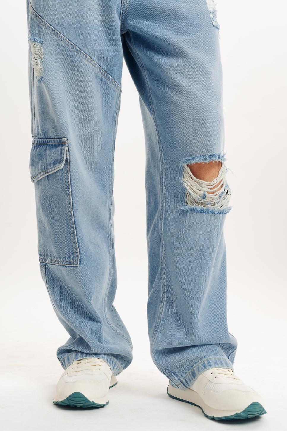 Men's Mid Blue Relaxed Jeans
