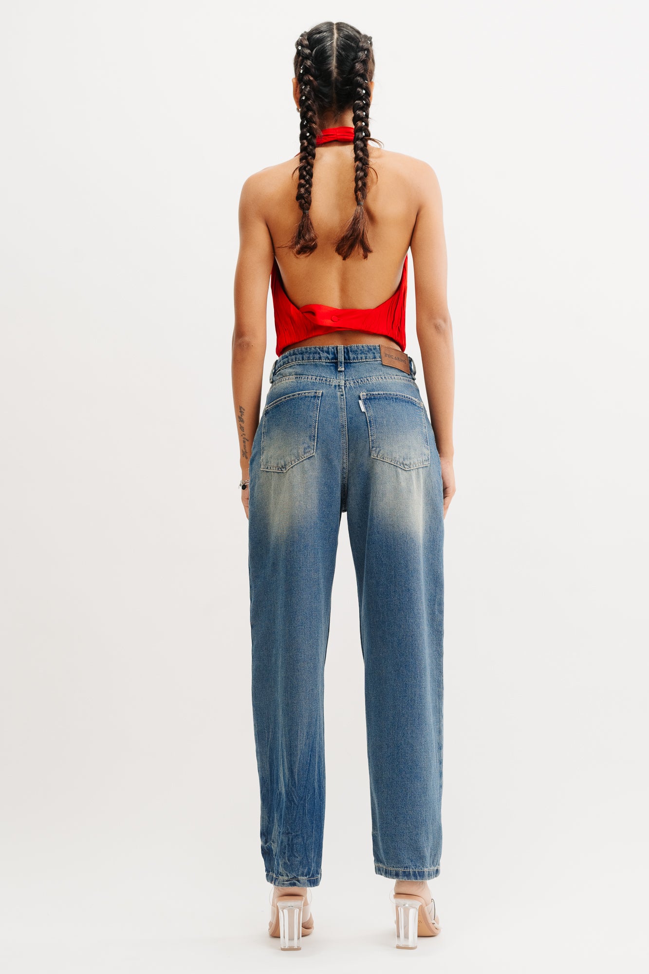 EMBELLISHED STRAIGHT INDIE JEANS