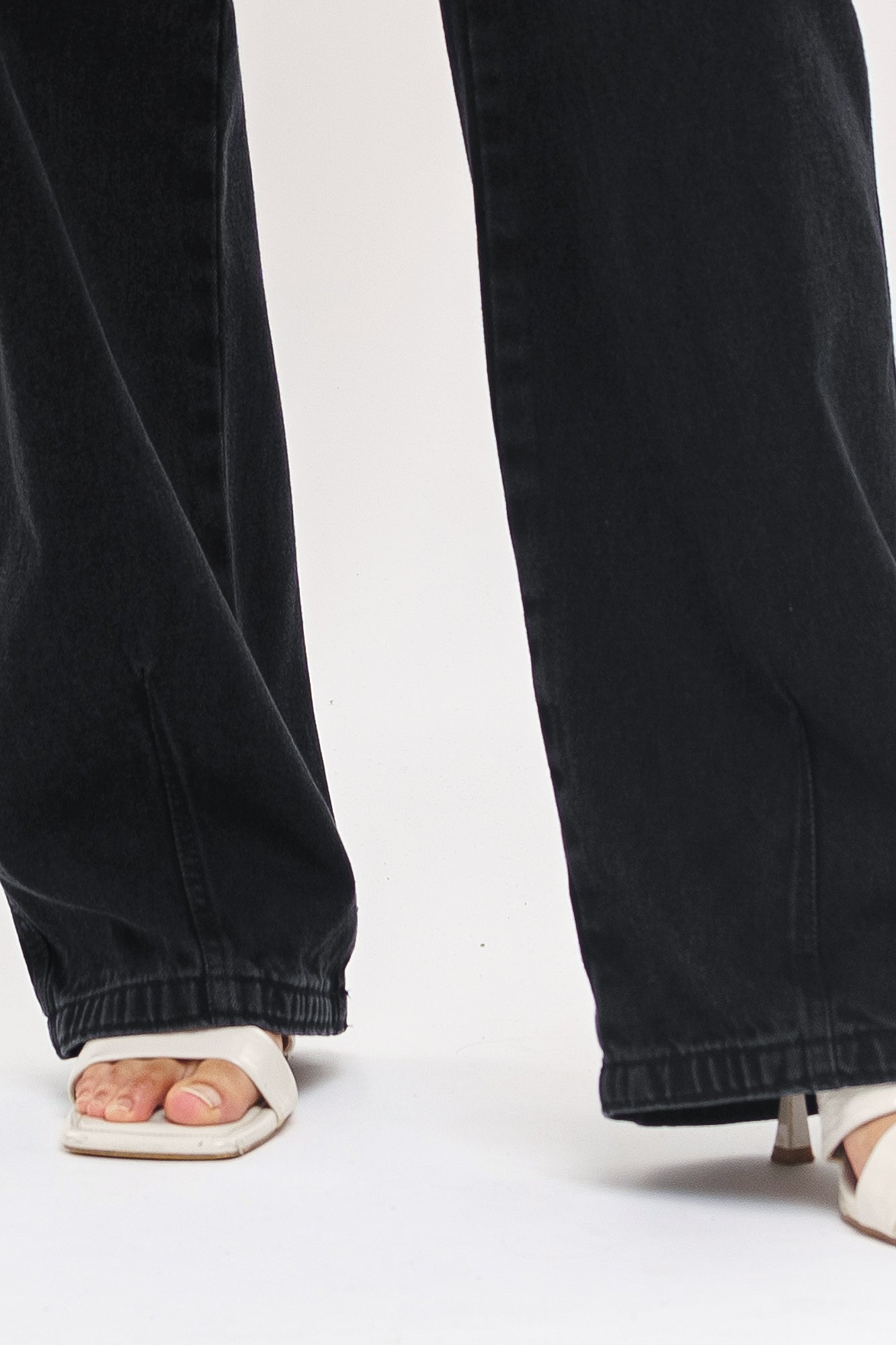 Charcoal Women's Baggy Straight Cargo Jeans